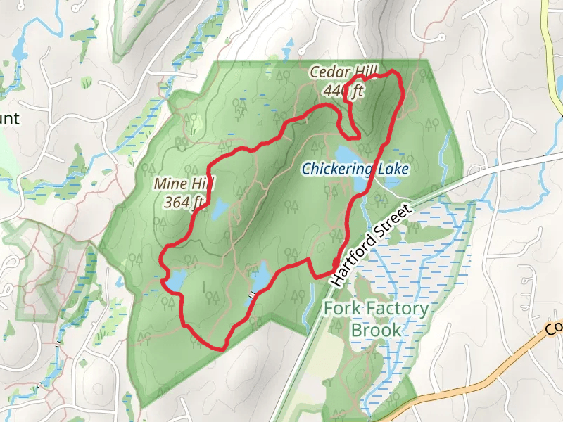 June Pond and Chickering Lake Loop Trail