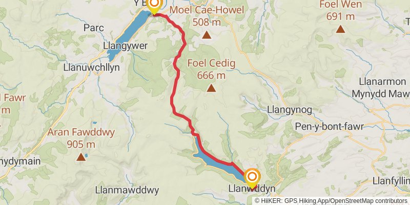 Cross Britain Way stage 20 Map