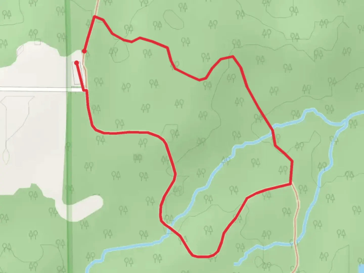 An image depicting the trail Ice Age Trail - Short and its surrounding area.