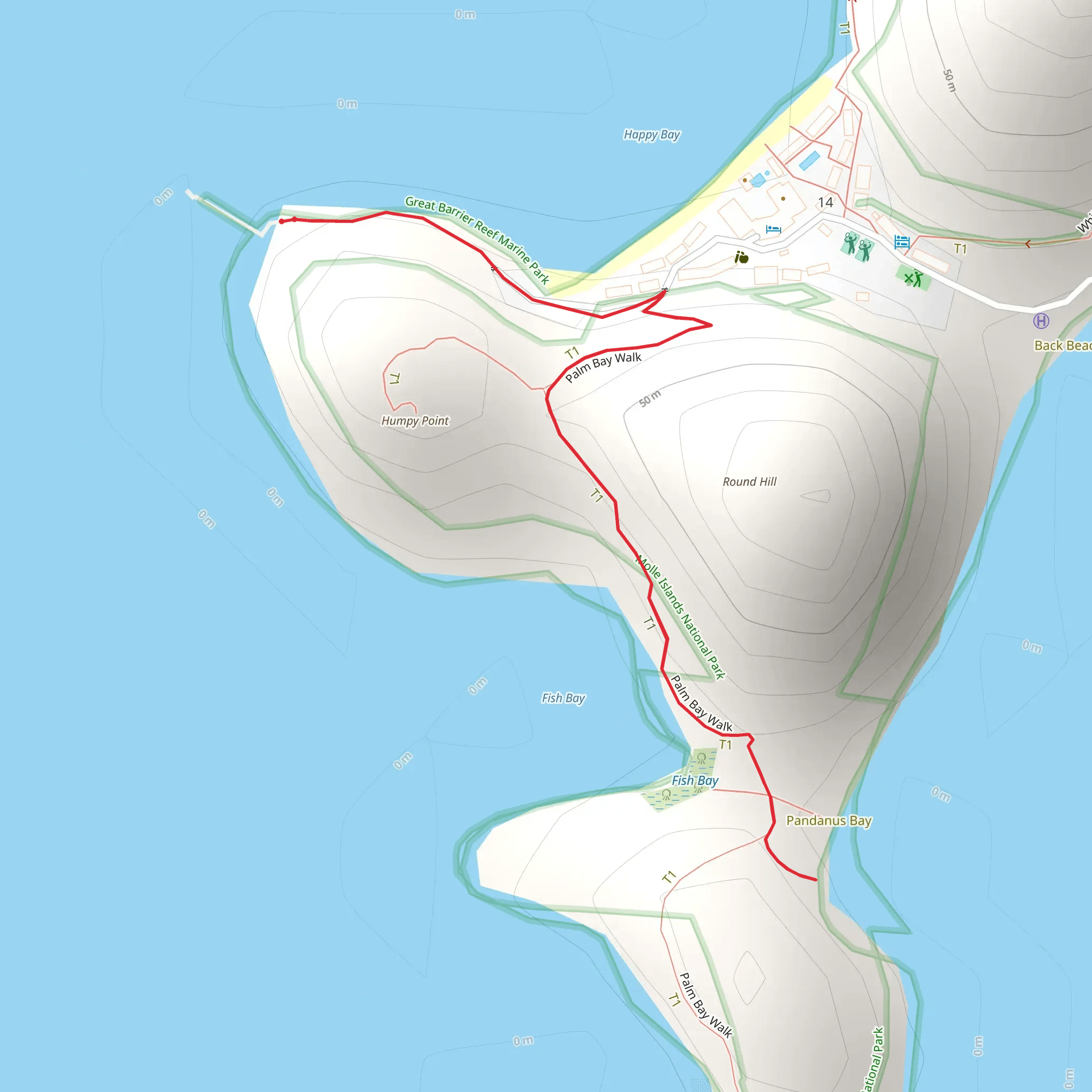 Pandanus Bay Track mobile static map