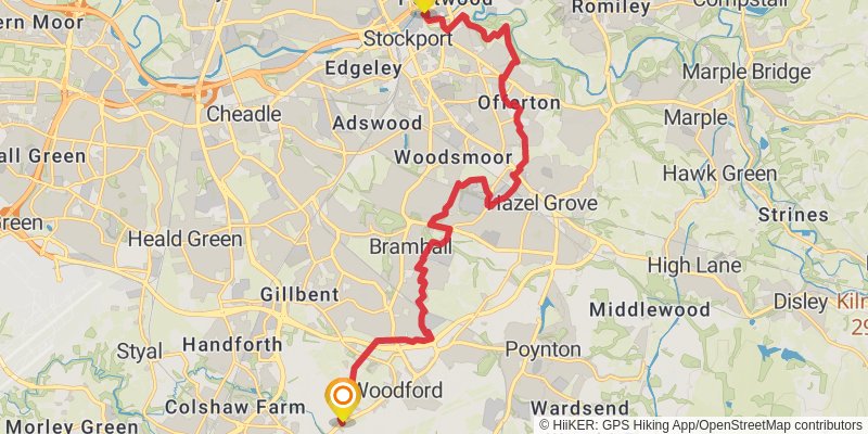 Fred Perry Way stage 1 Map