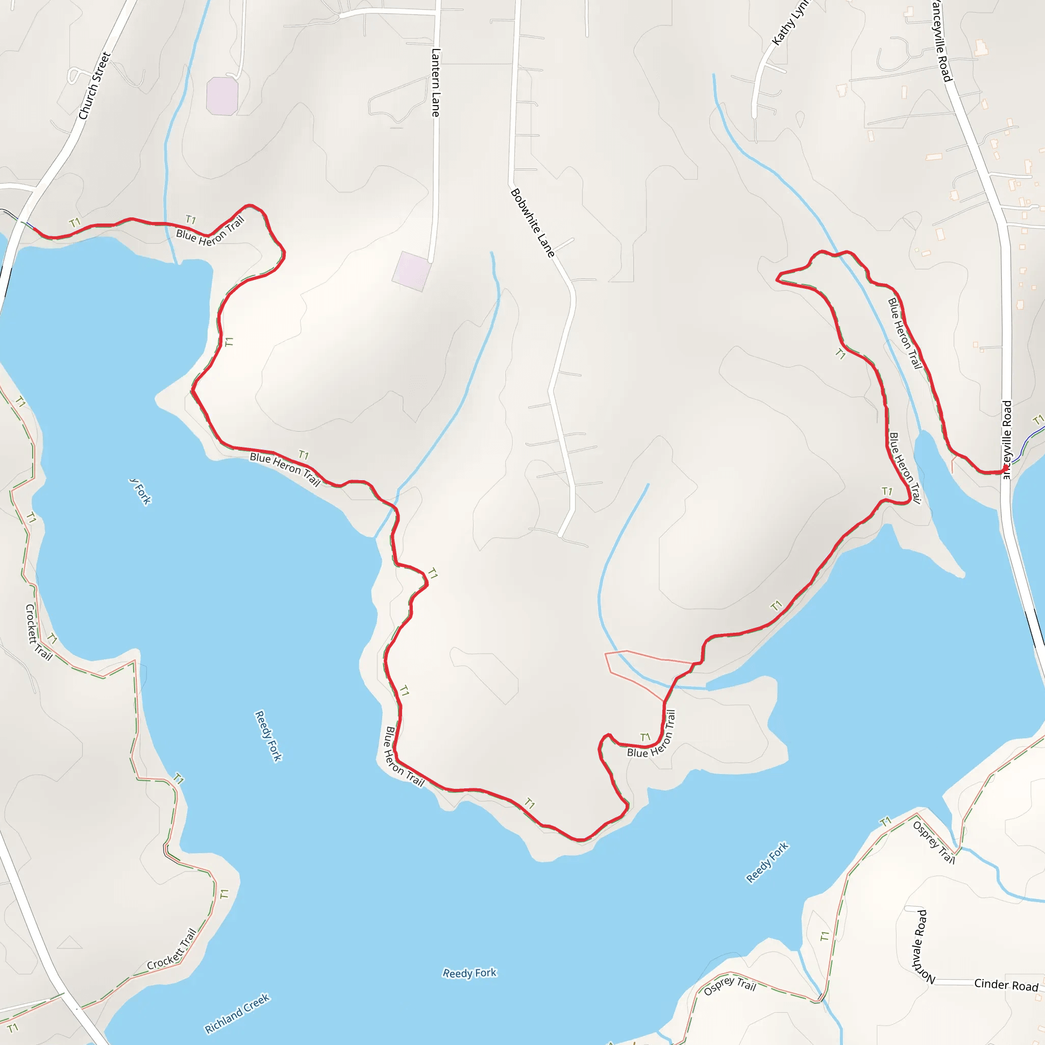 Blue Heron Trail mobile static map