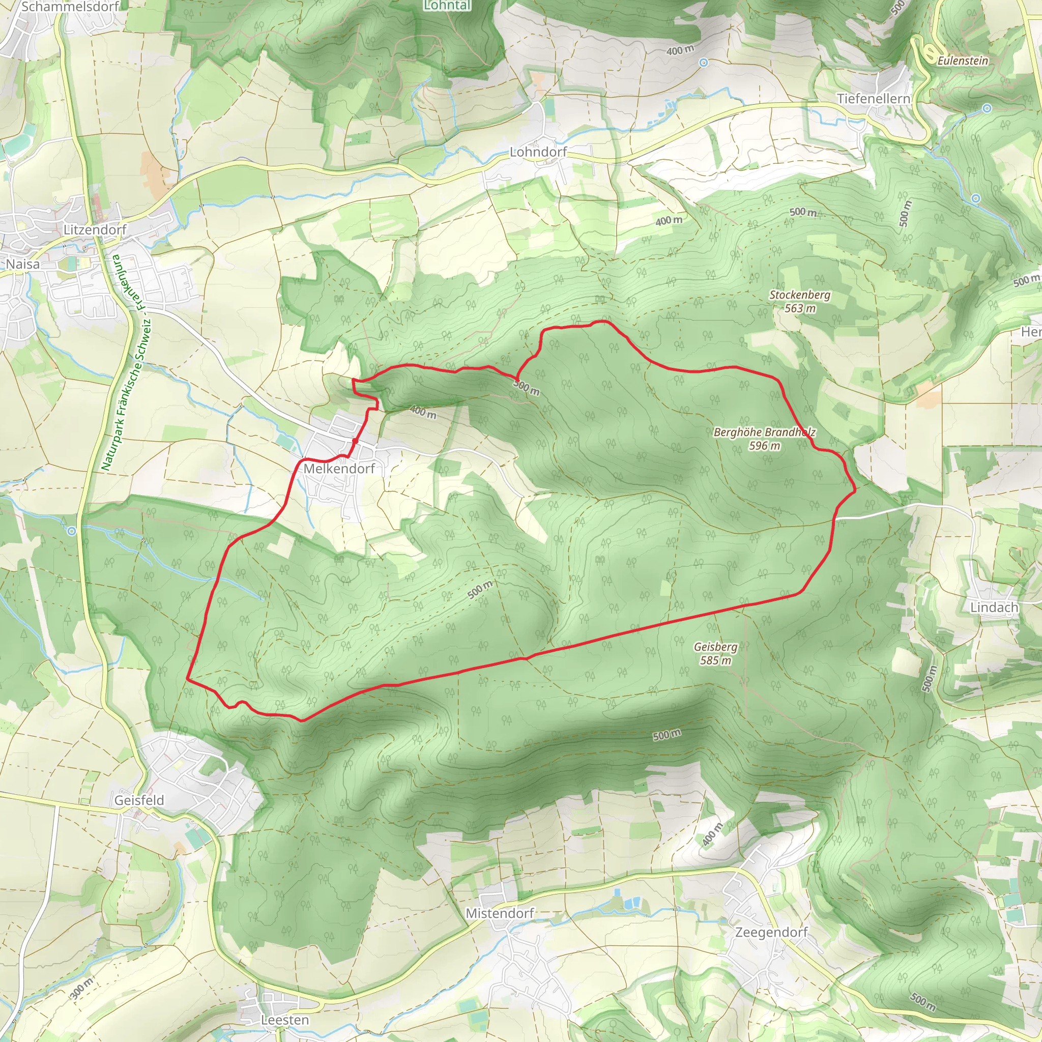 Mittlere Geisbergtour Loop mobile static map