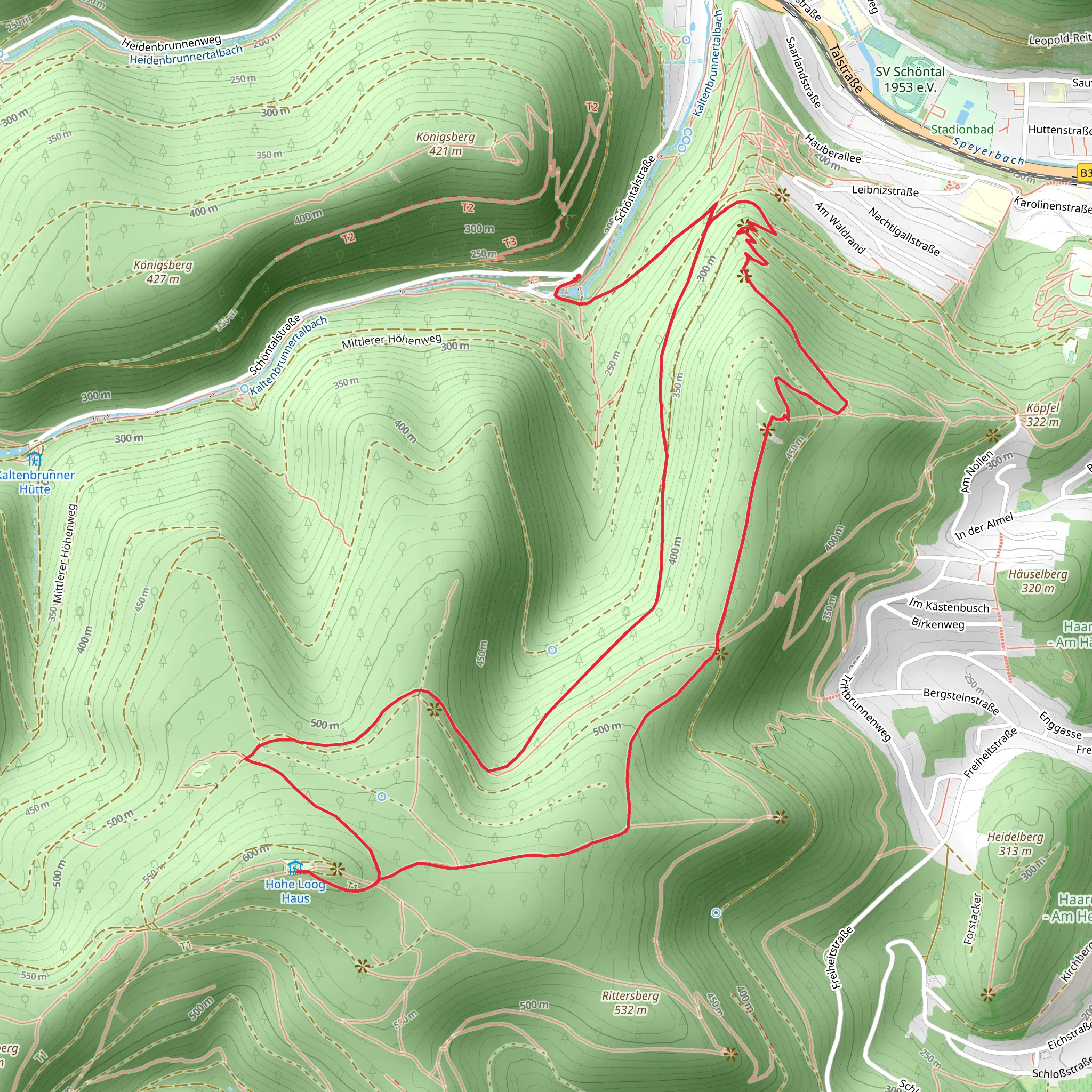 Nollenkopf and Hohe Loog via Loog Loop 3 mobile static map