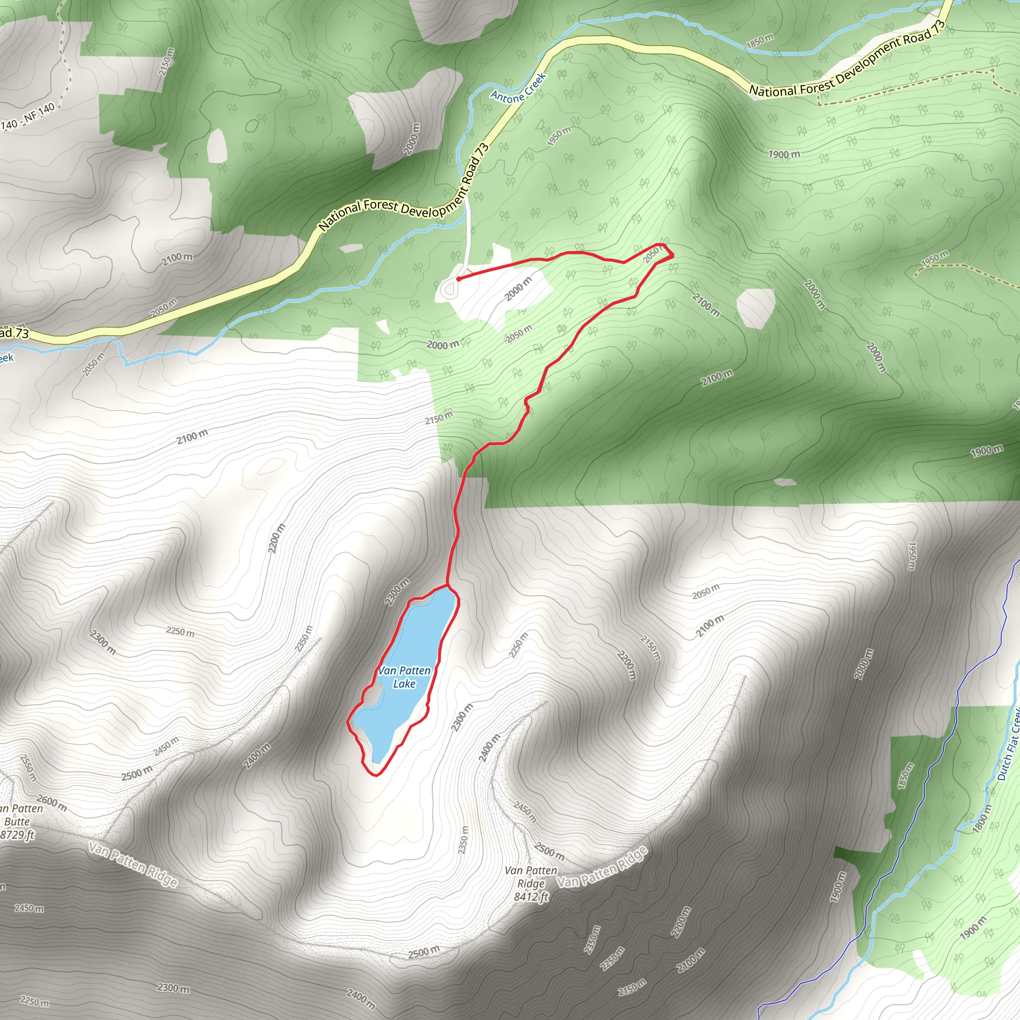 Van Patten Lake Trail Loop mobile static map