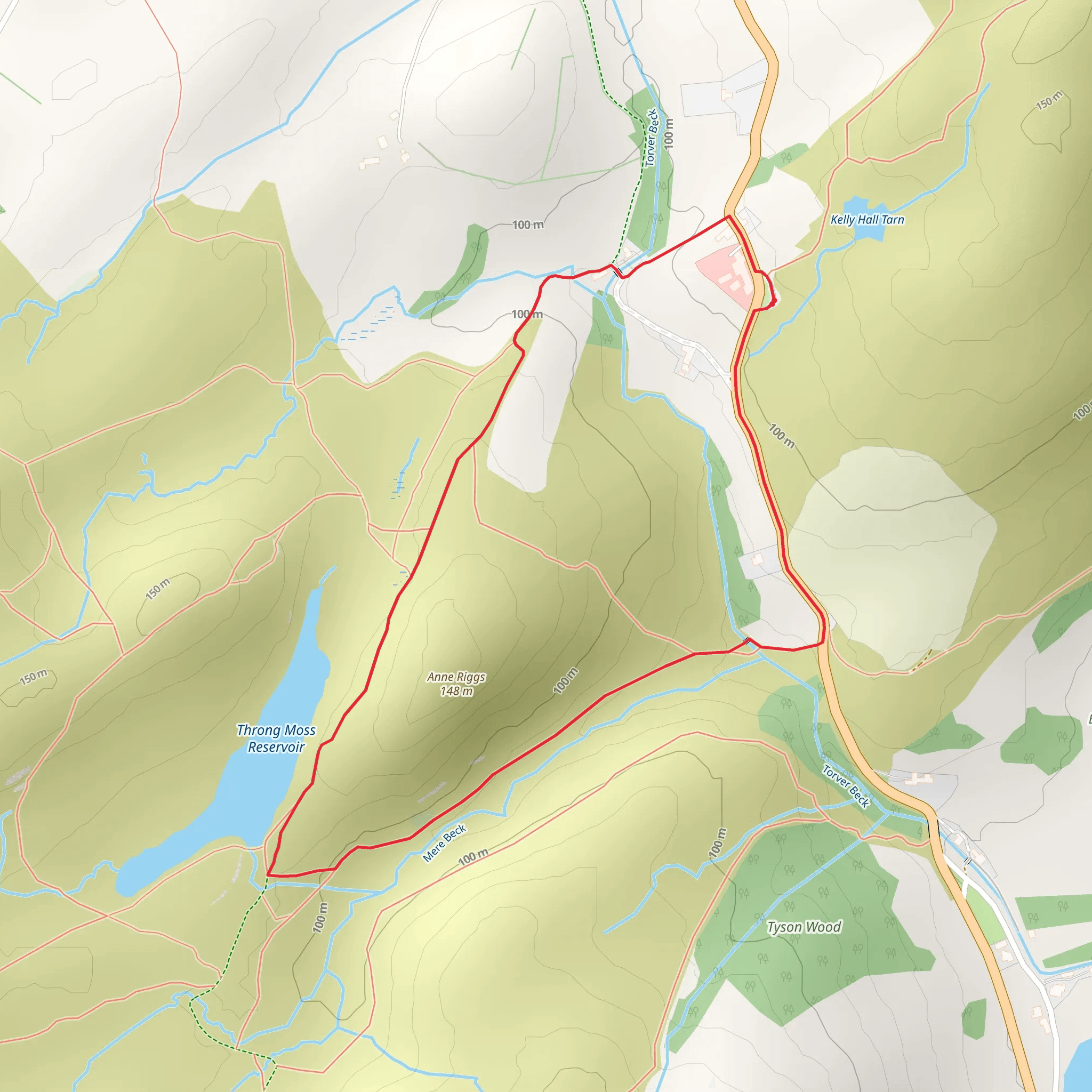 Throng Moss Reservoir Loop mobile static map