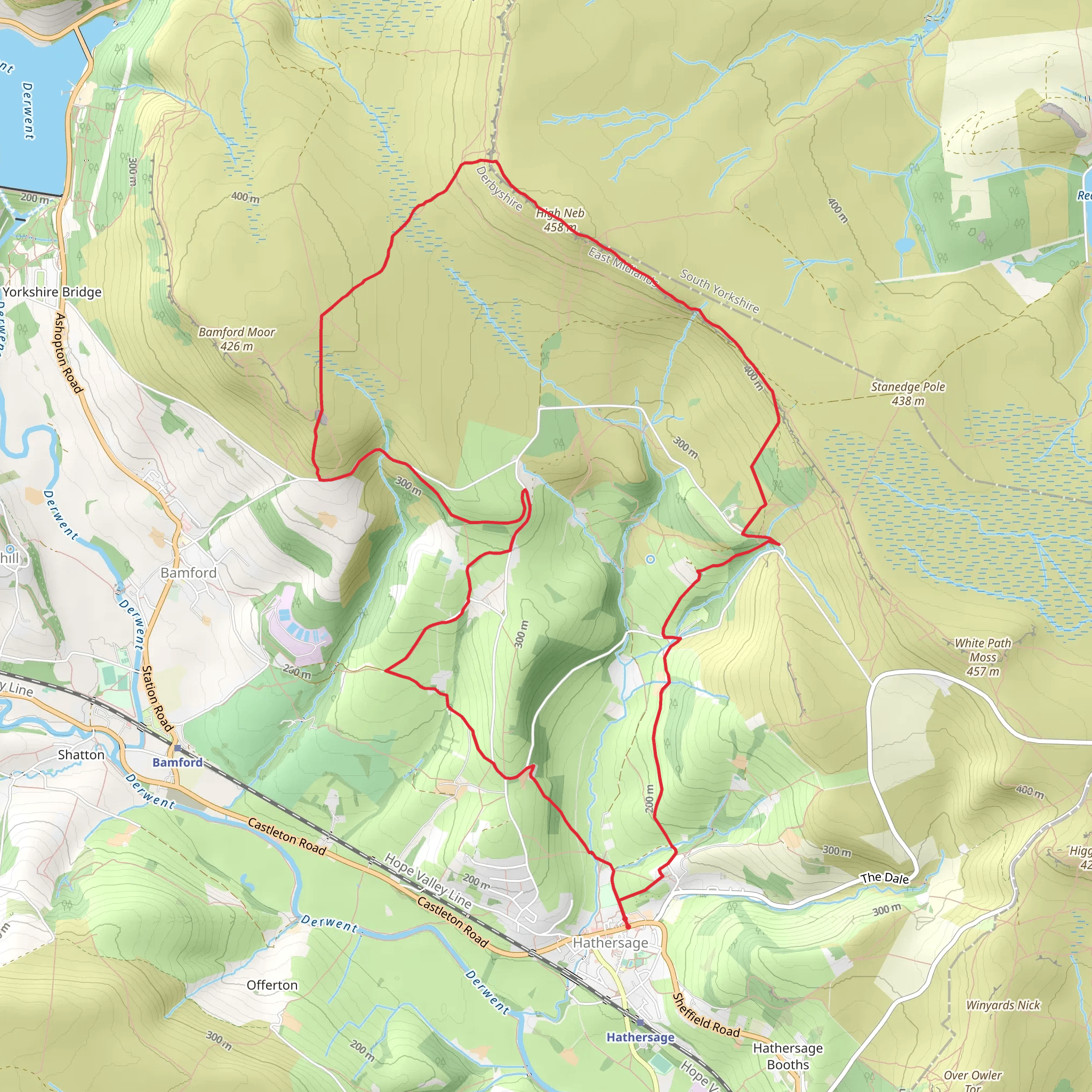 Stanage Edge from Hathersage mobile static map