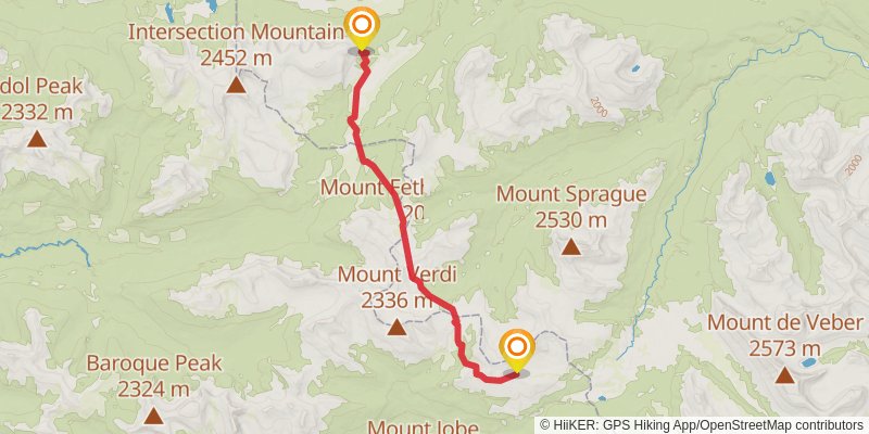 Great Divide Trail stage 61 Map