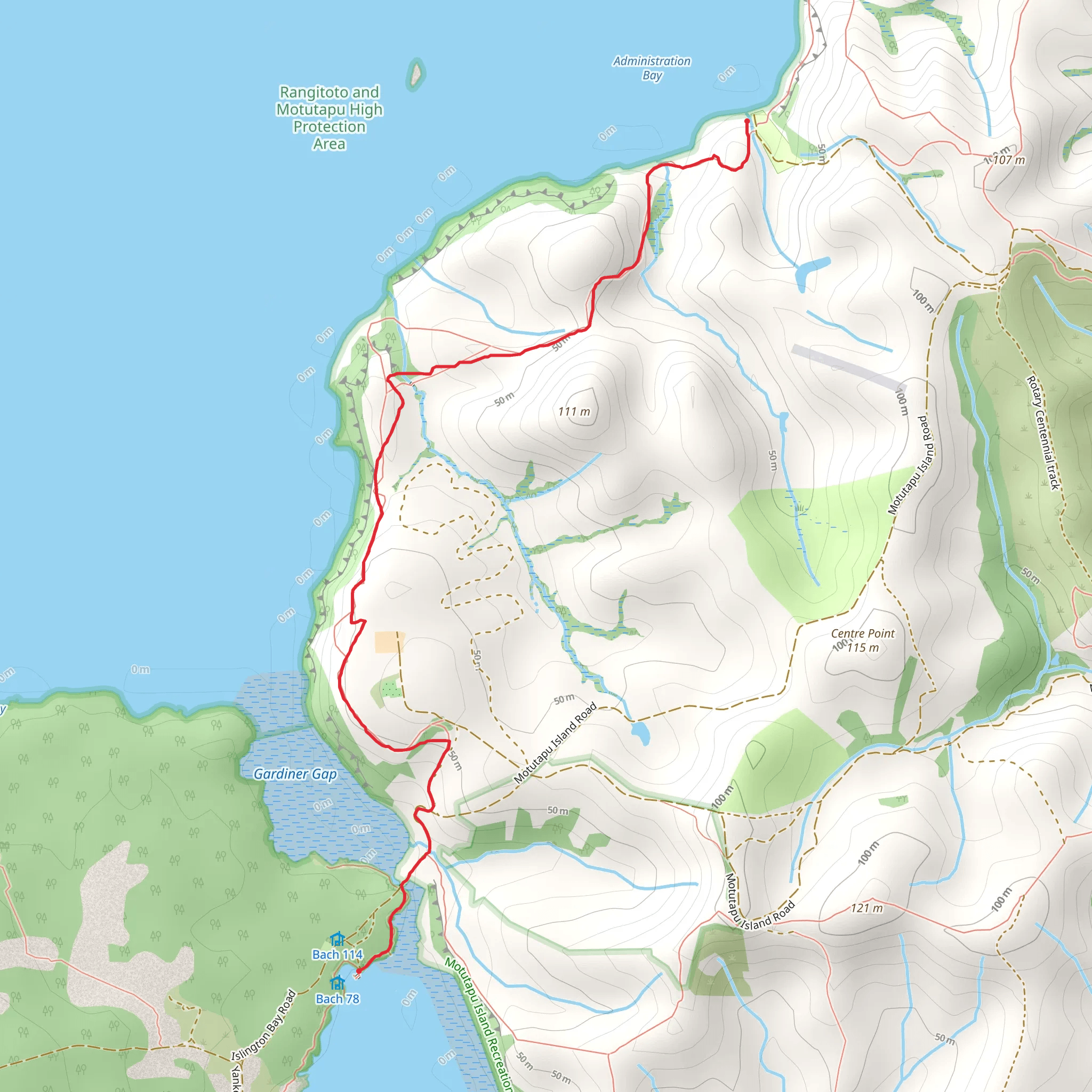 Islington Bay - Motutapu Outdoor Education Camp mobile static map
