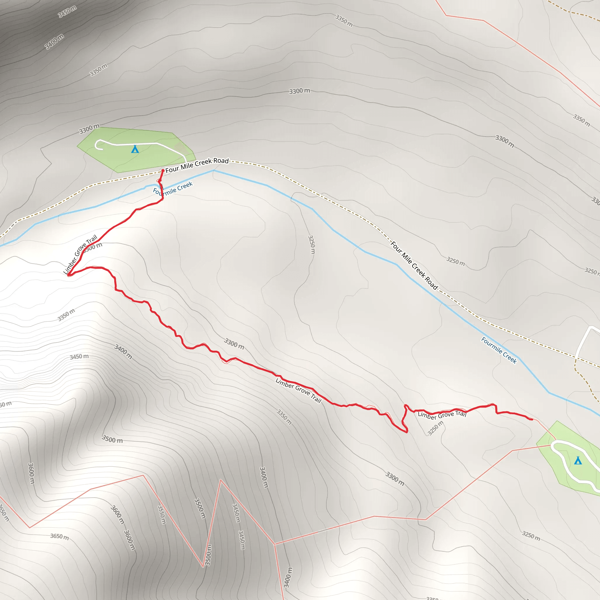 Limber Grove Trail mobile static map