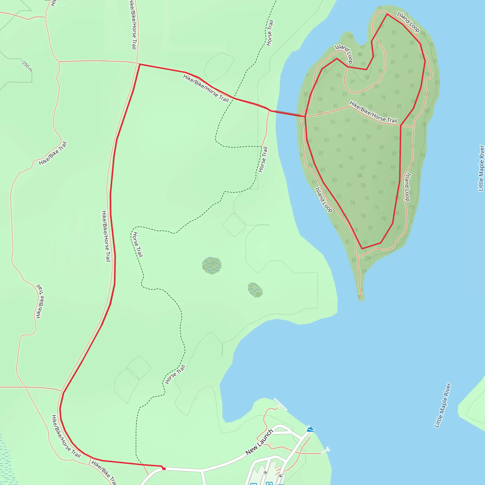 Lake Ovid Westside Loop mobile static map