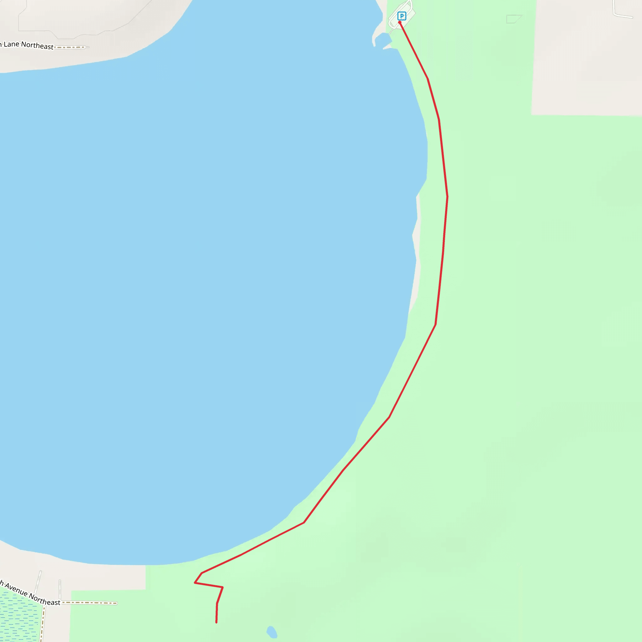 Linwood Lake Eastern Shore Walk mobile static map