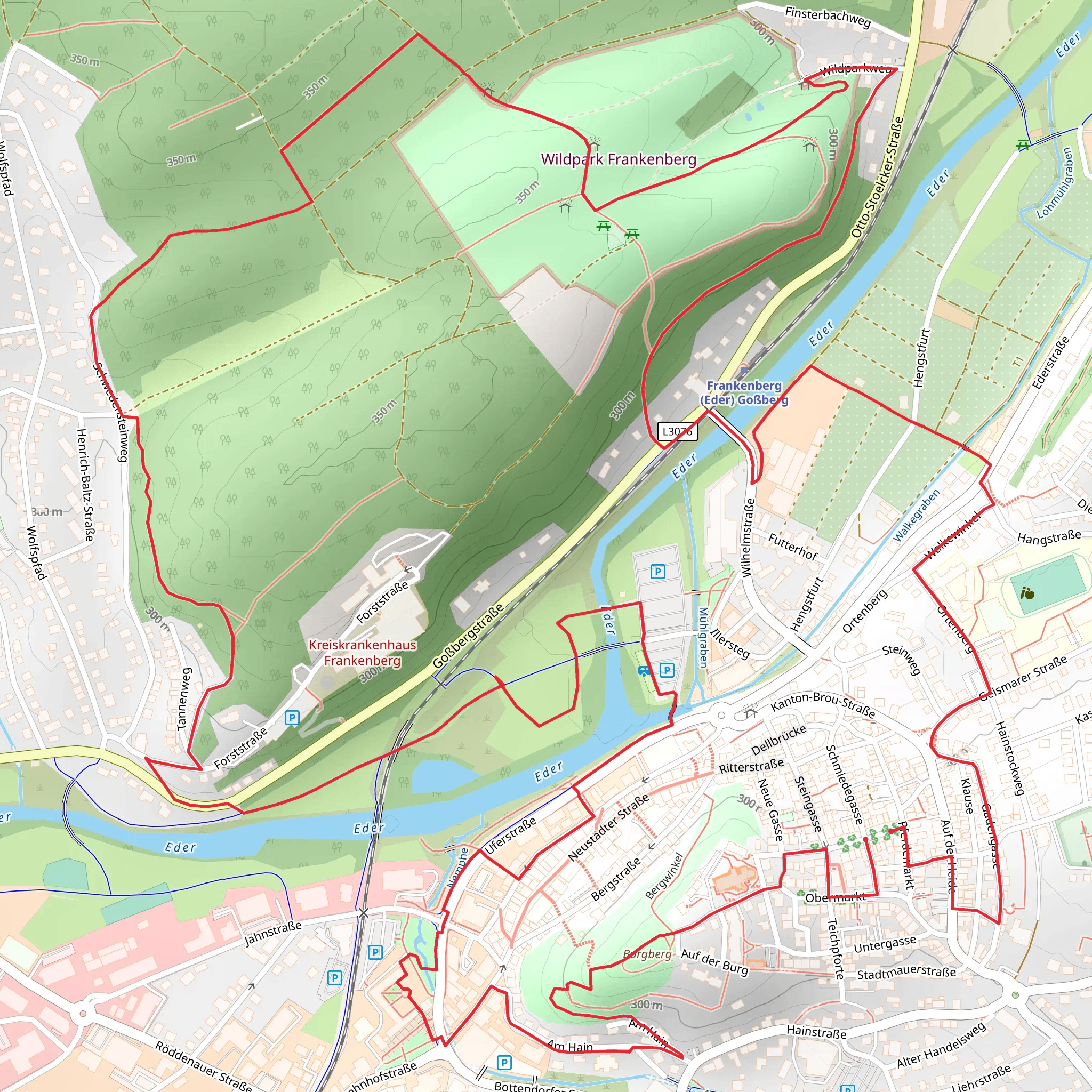 Eder via Ederhoehenweg mobile static map