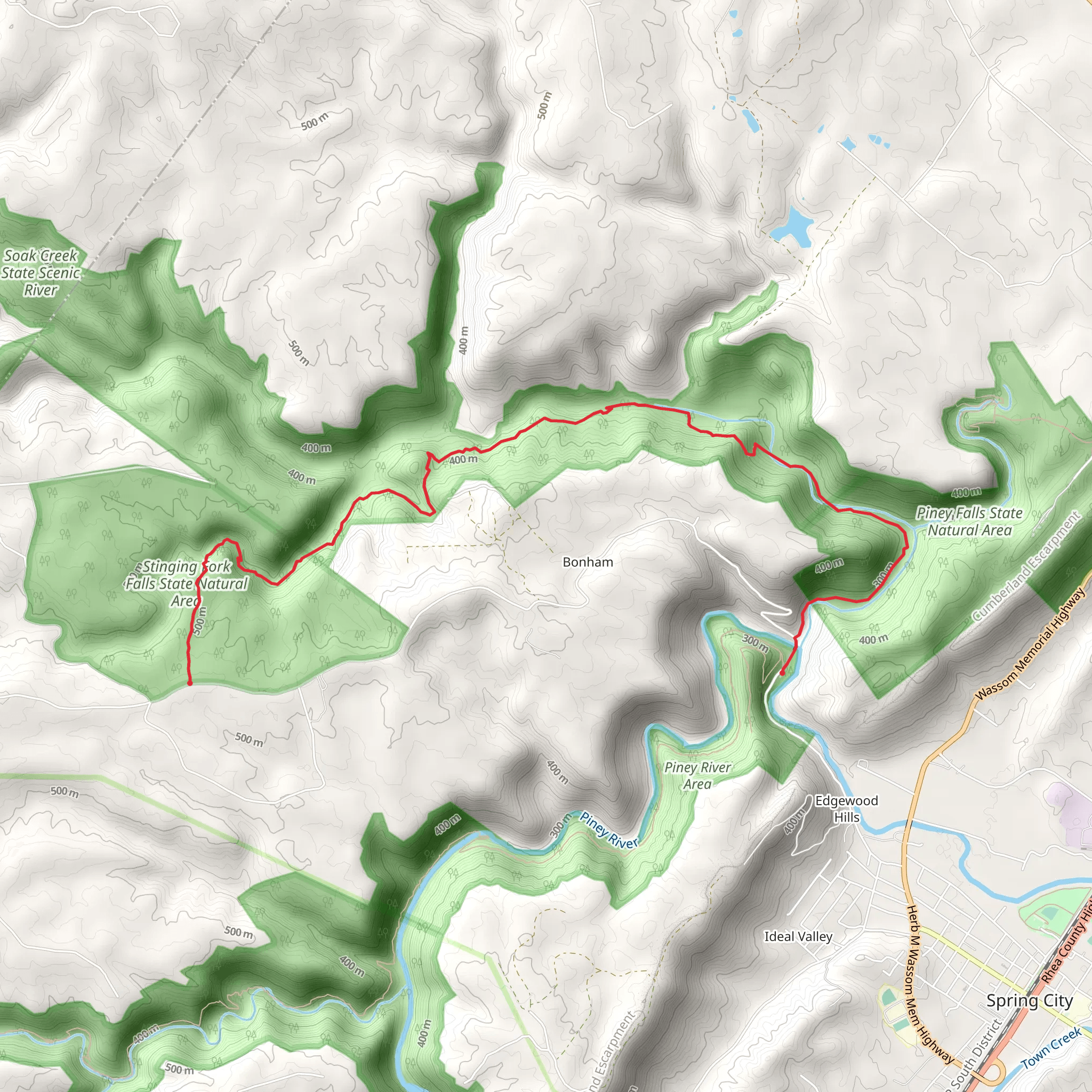 Soak creek via Great Eastern Trail mobile static map