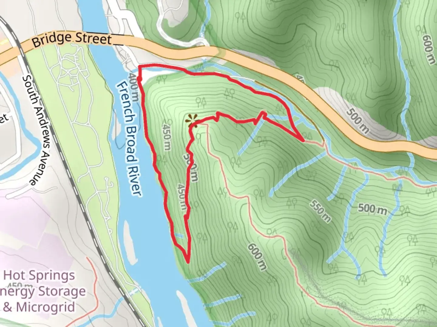 An image depicting the trail Appalachian Trail and Lover's Leap Trail Loop and its surrounding area.