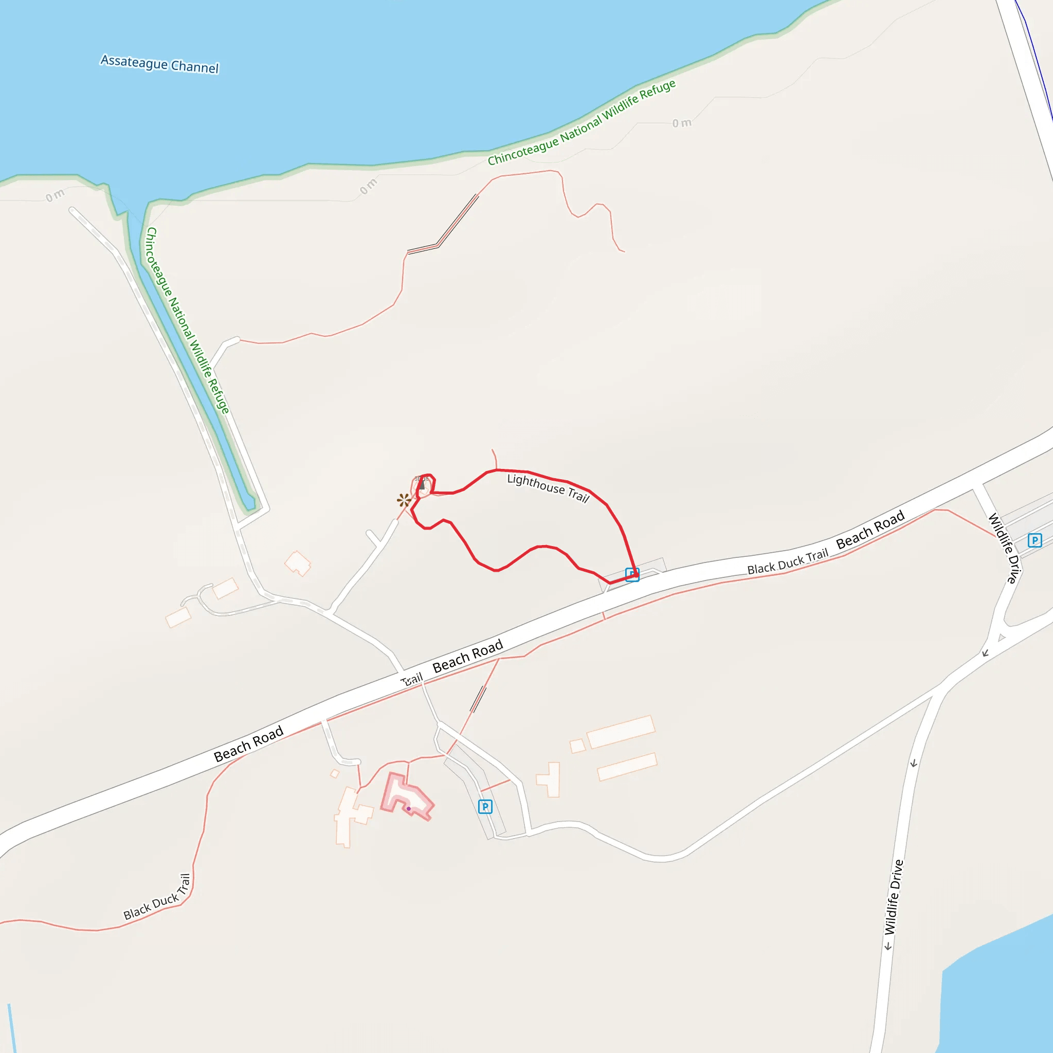 Lighthouse Loop Trail mobile static map