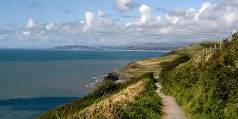 An image depicting the trail Ceredigion Coast Path and its surrounding area.