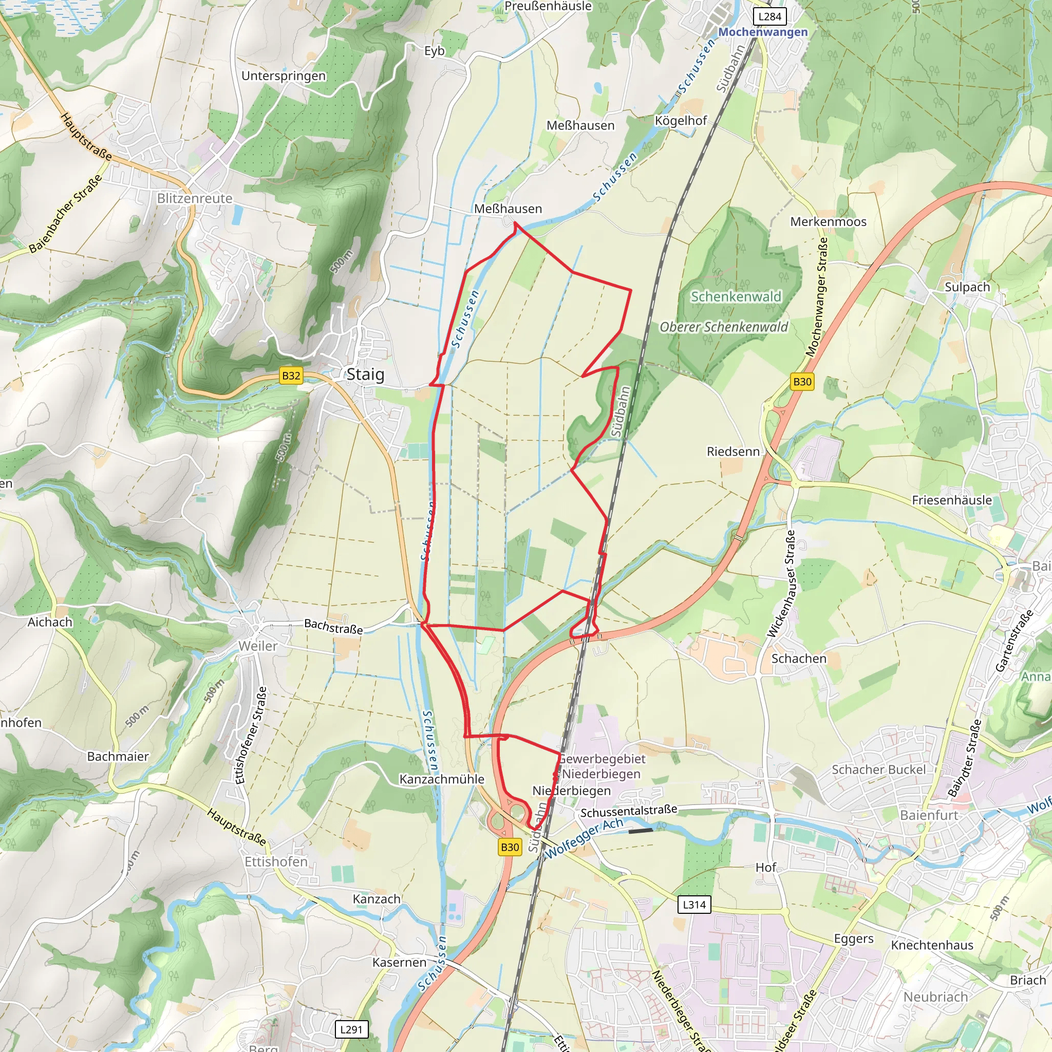 Niederbiegen Loop mobile static map