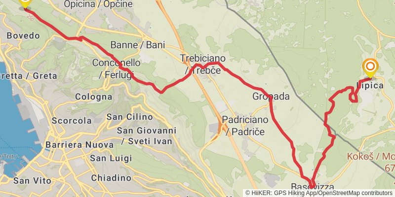 Alpe - Adria Trail stage 38 Map