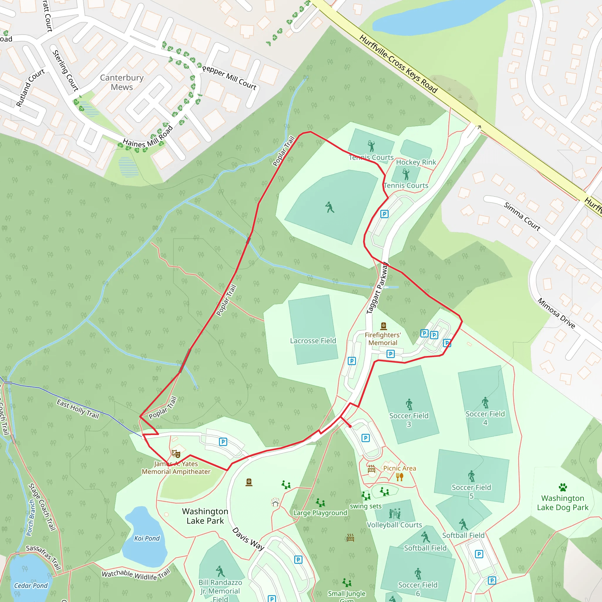 Lacrosse Field Loop mobile static map