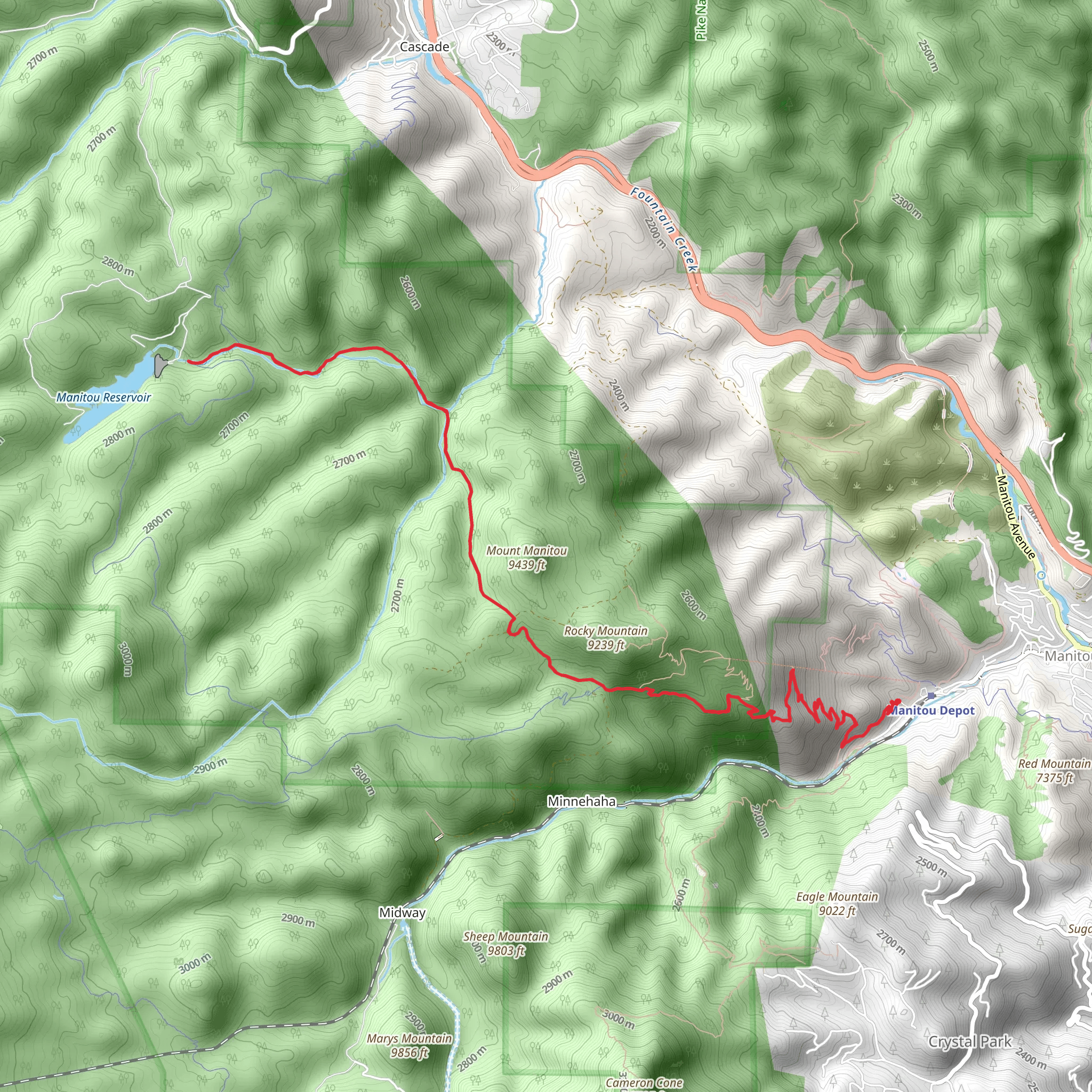 French Creek via Barr Trail mobile static map