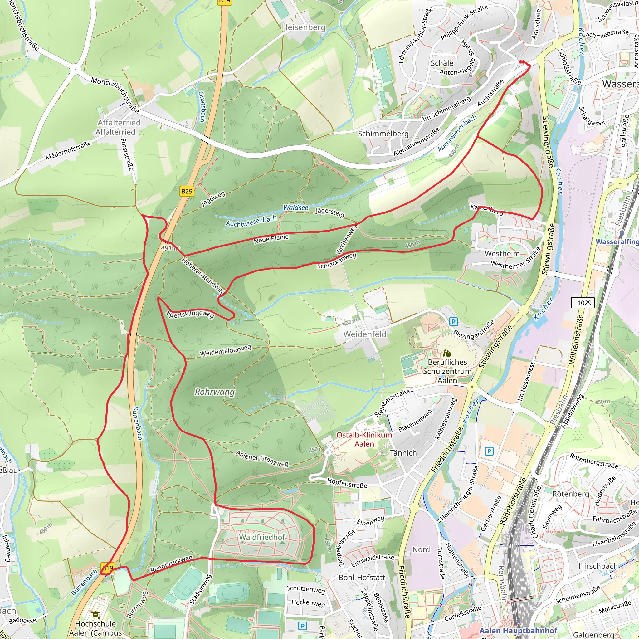 Waldfriedhof Loop mobile static map