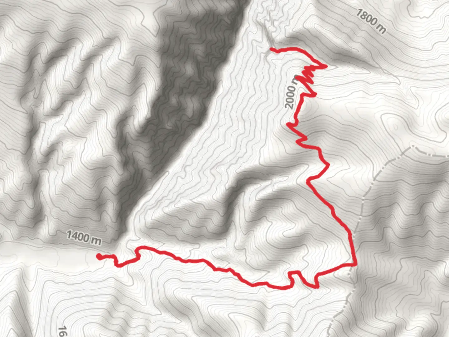 An image depicting the trail Hanging Valley Trail and its surrounding area.