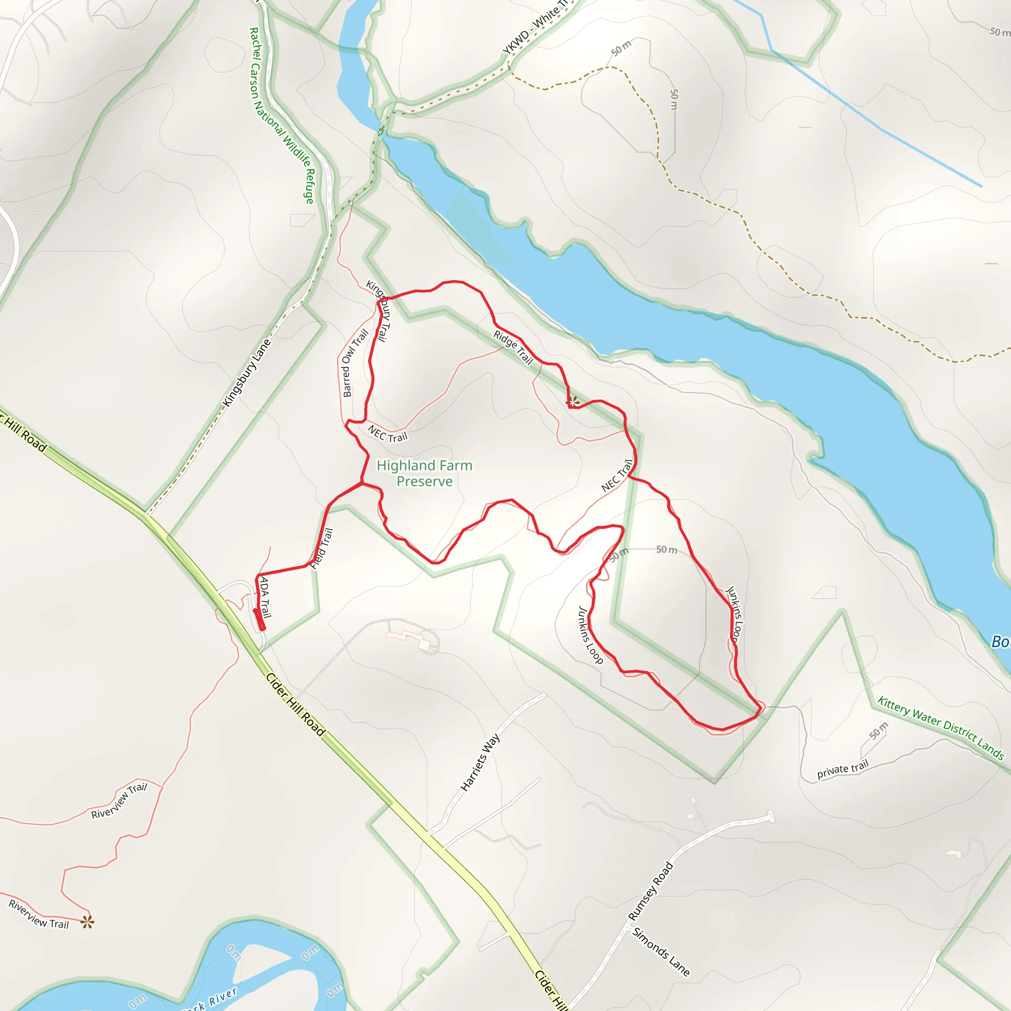 Junkins Loop mobile static map