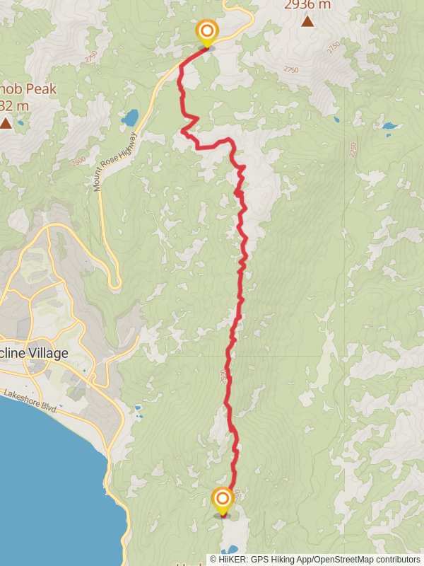 Tahoe Rim Trail from Mount Rose Highway