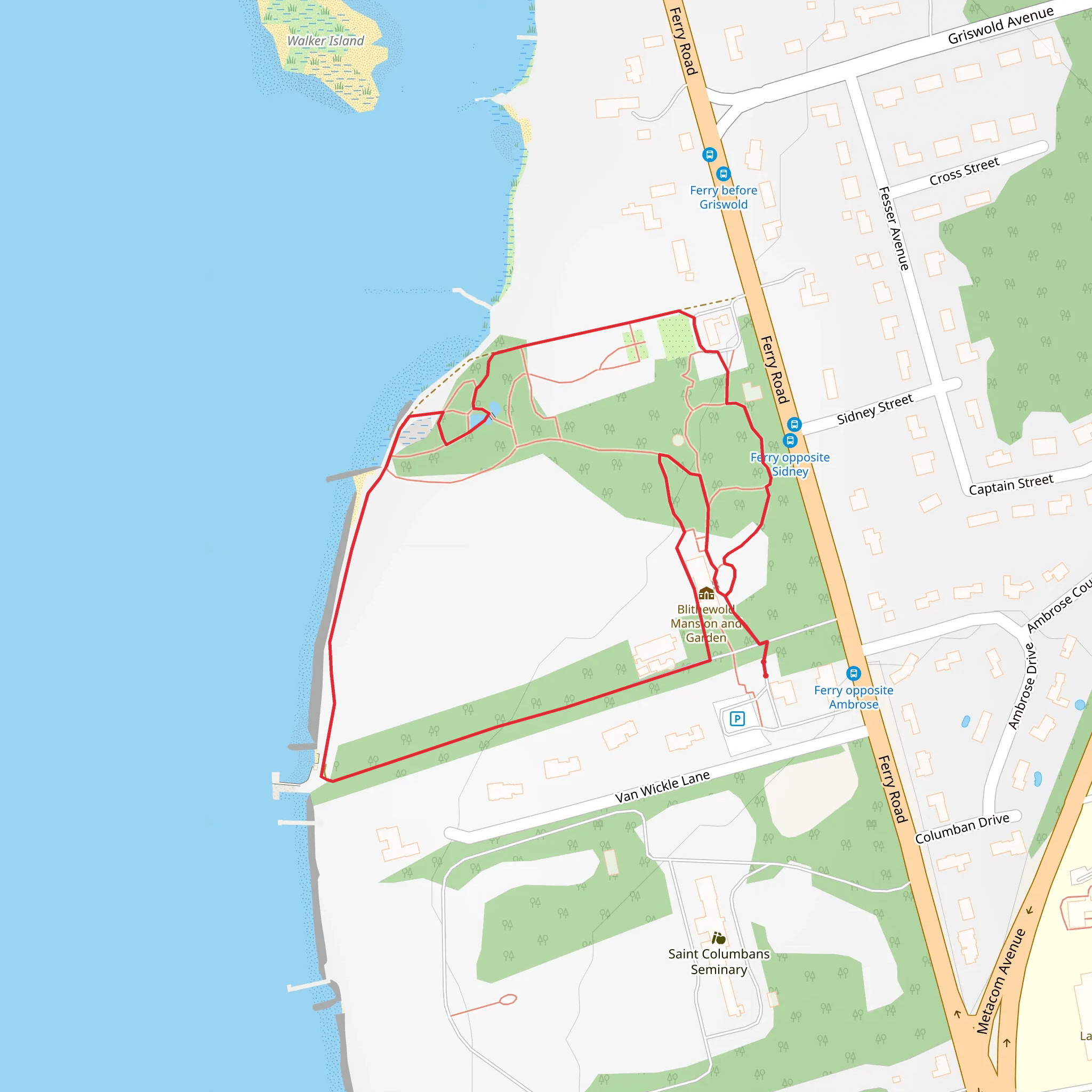 Bristol Harbor Overlook Trail mobile static map