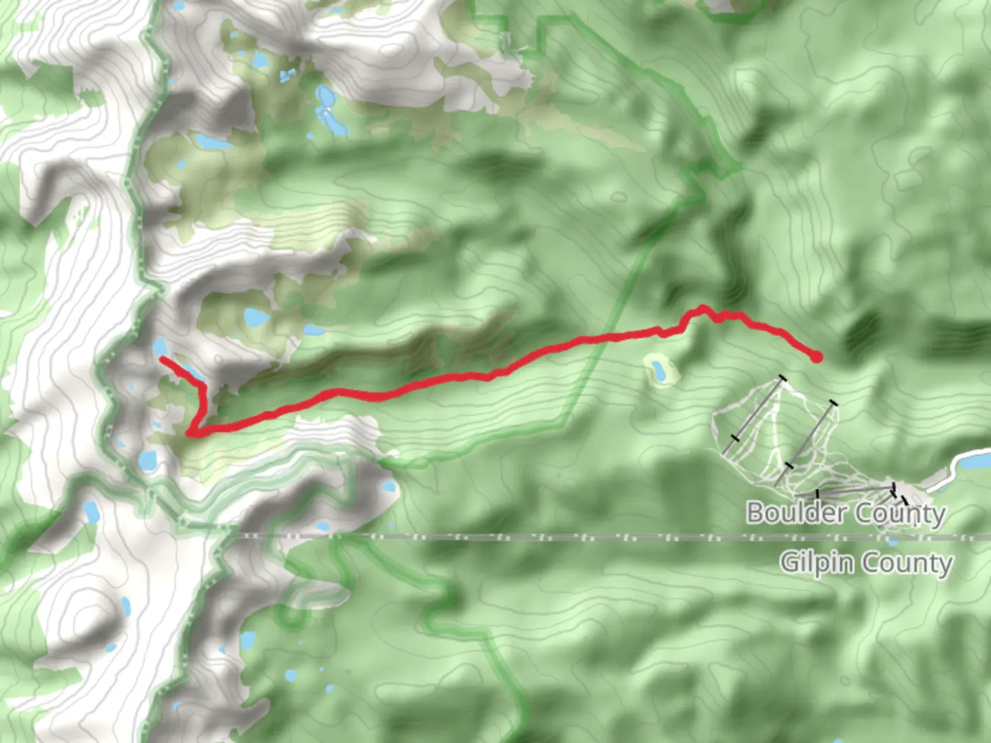 An image depicting the trail Bob and Betty Lakes Trail and its surrounding area.