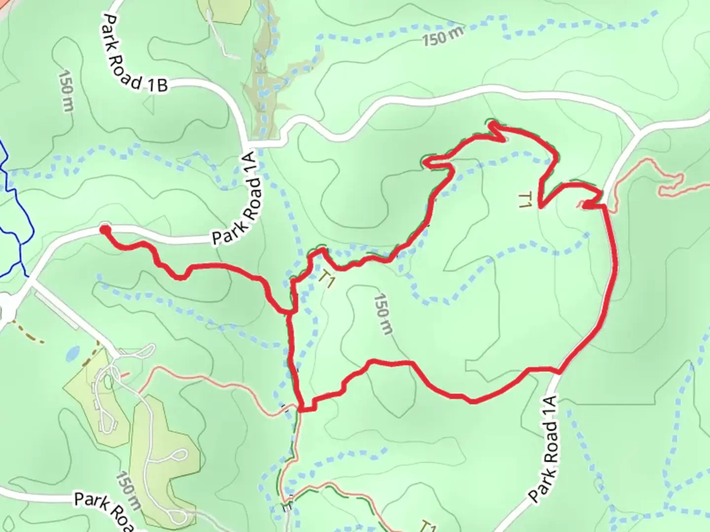 An image depicting the trail Farkleberry, Post Oak and Scenic Overlook Trail Loop and its surrounding area.