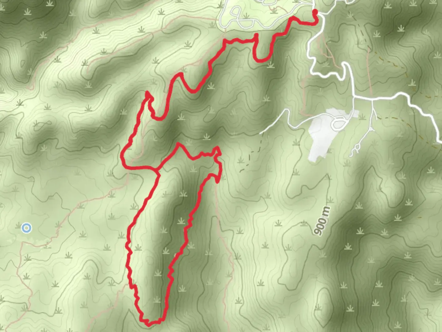 An image depicting the trail San Juan Trail and Viejo Tie Trail Loop and its surrounding area.