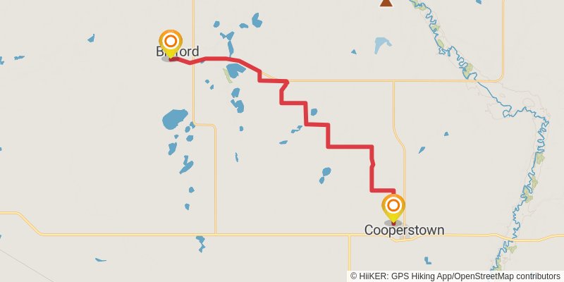 North Country Trail - North Dakota stage 16 Map