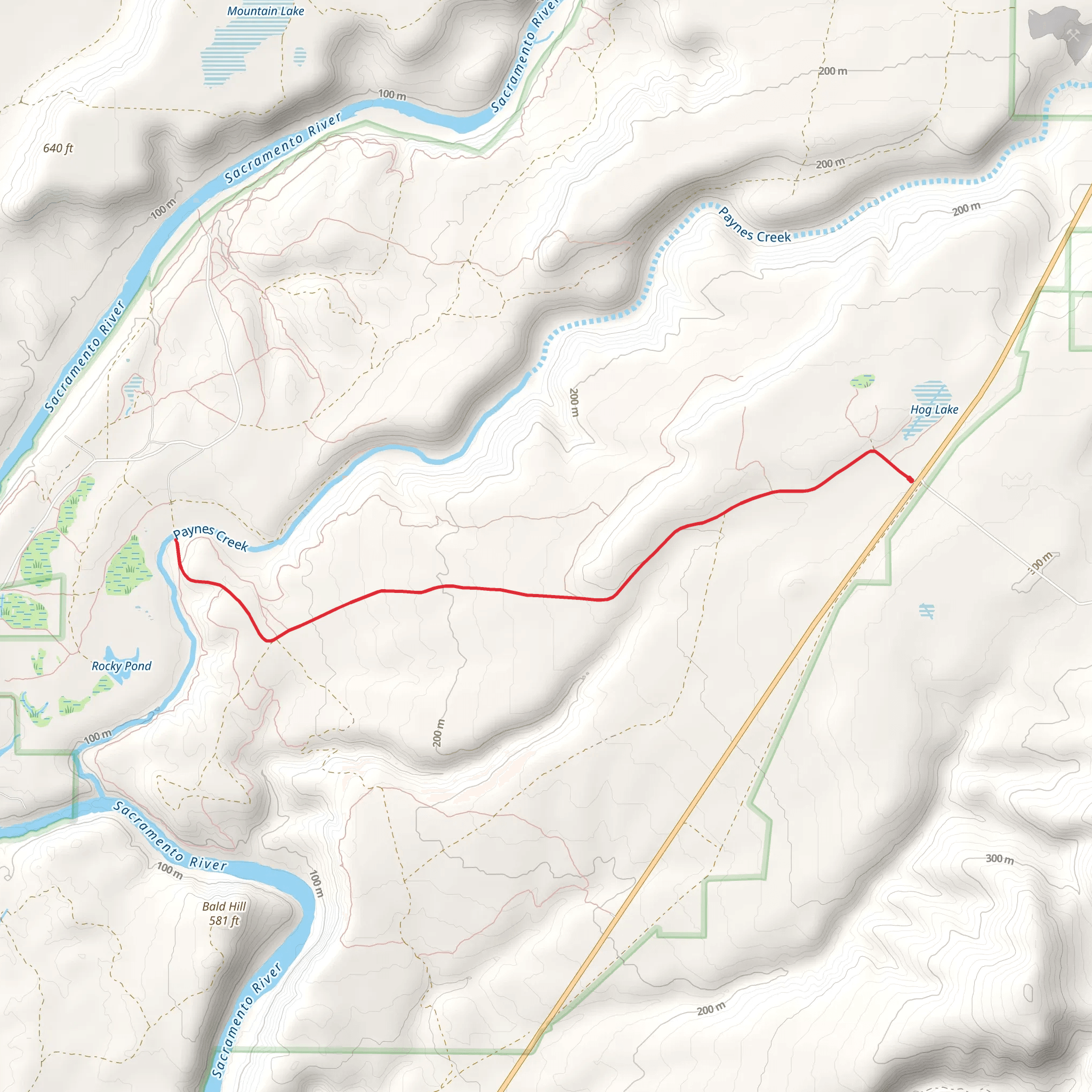 Paynes Creek from Hog Lake mobile static map