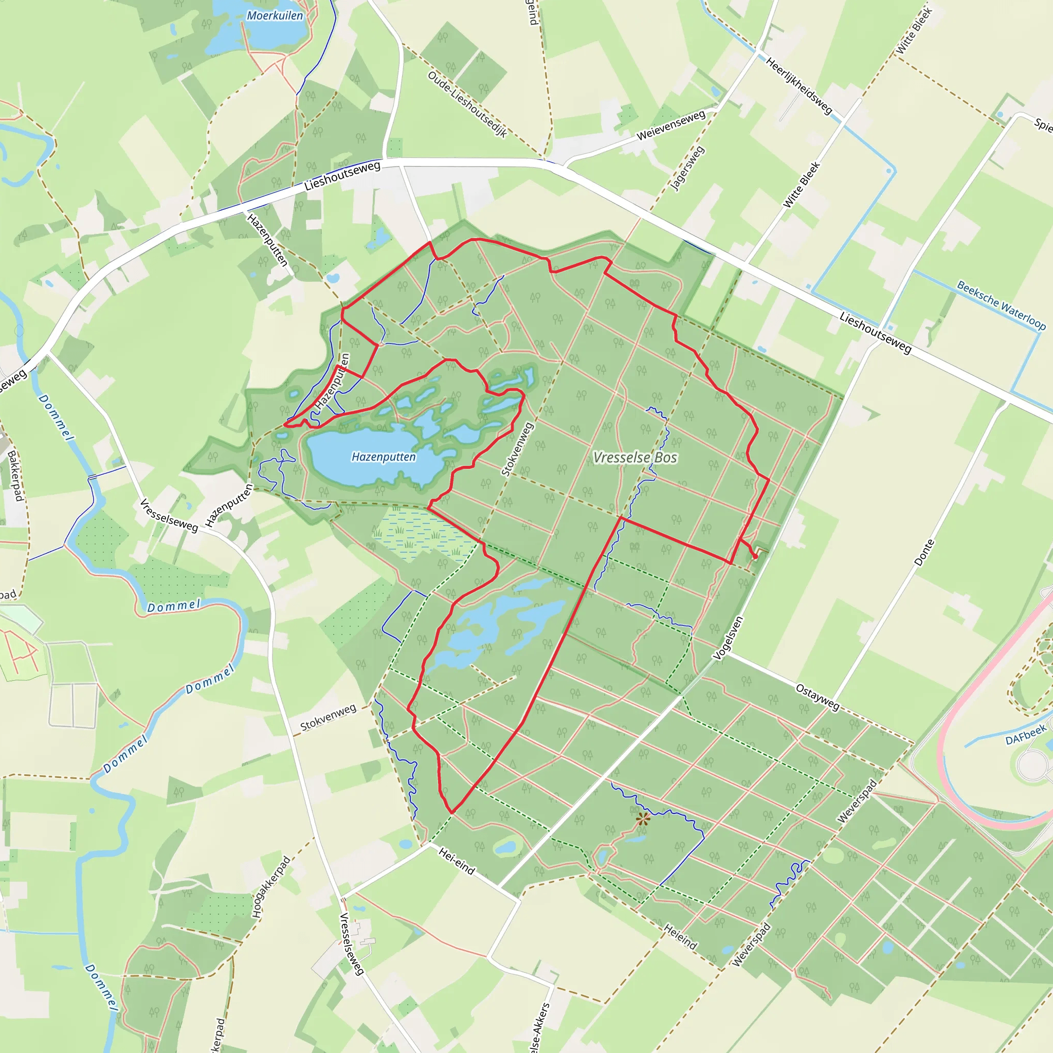 Hazenputten in Vresselse Bos mobile static map