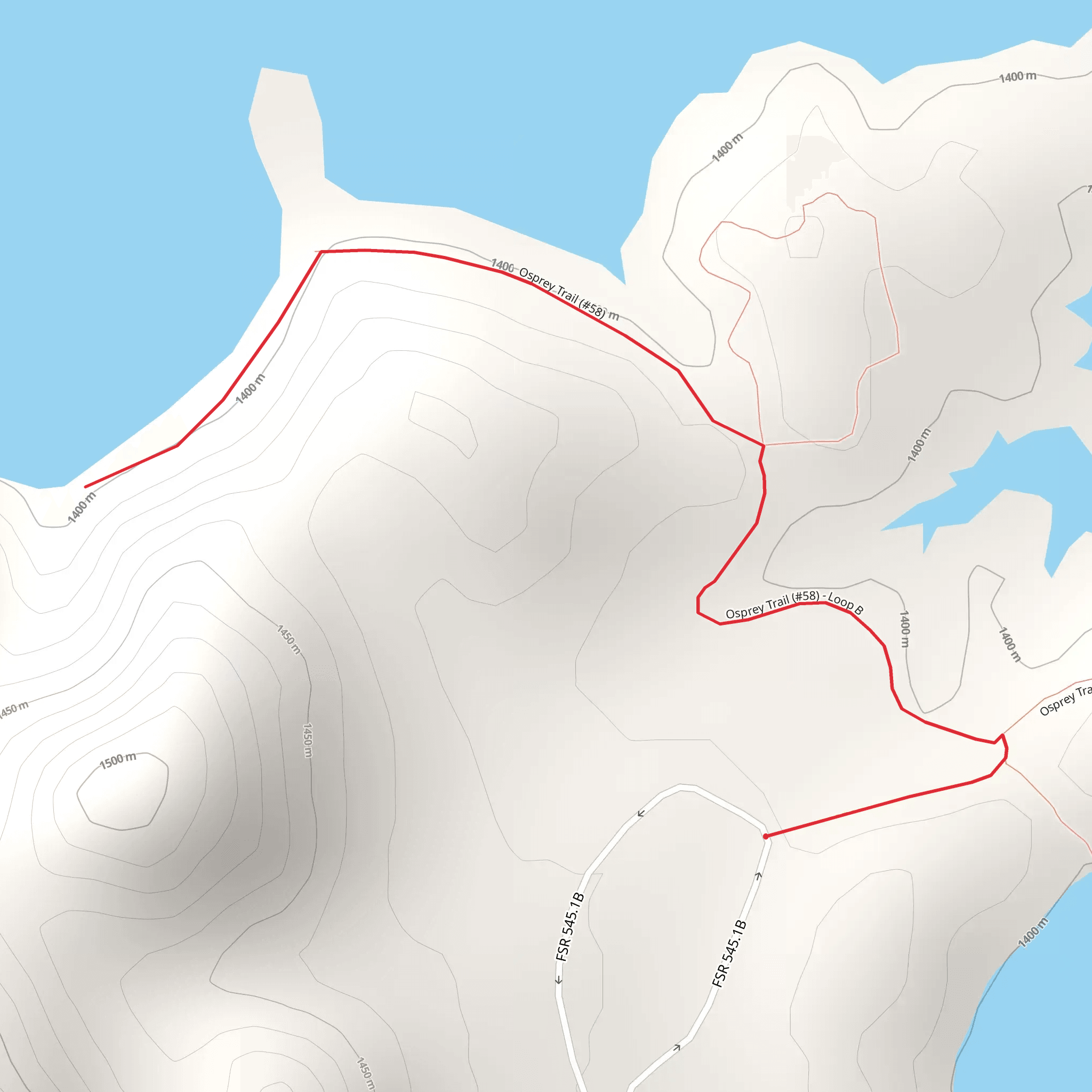 Osprey Trail - Pactola Lake mobile static map