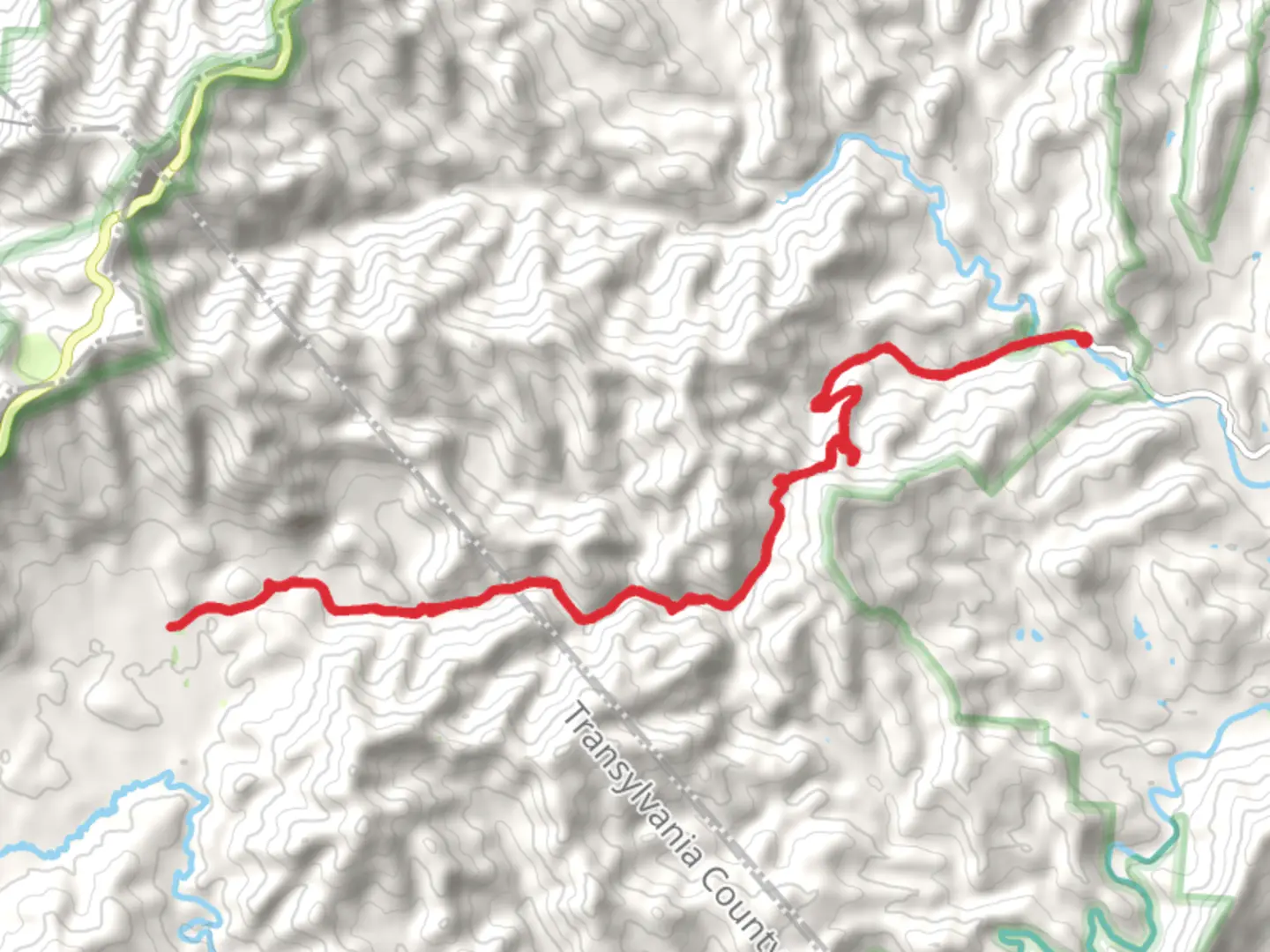 An image depicting the trail Yellow Gap Road and its surrounding area.