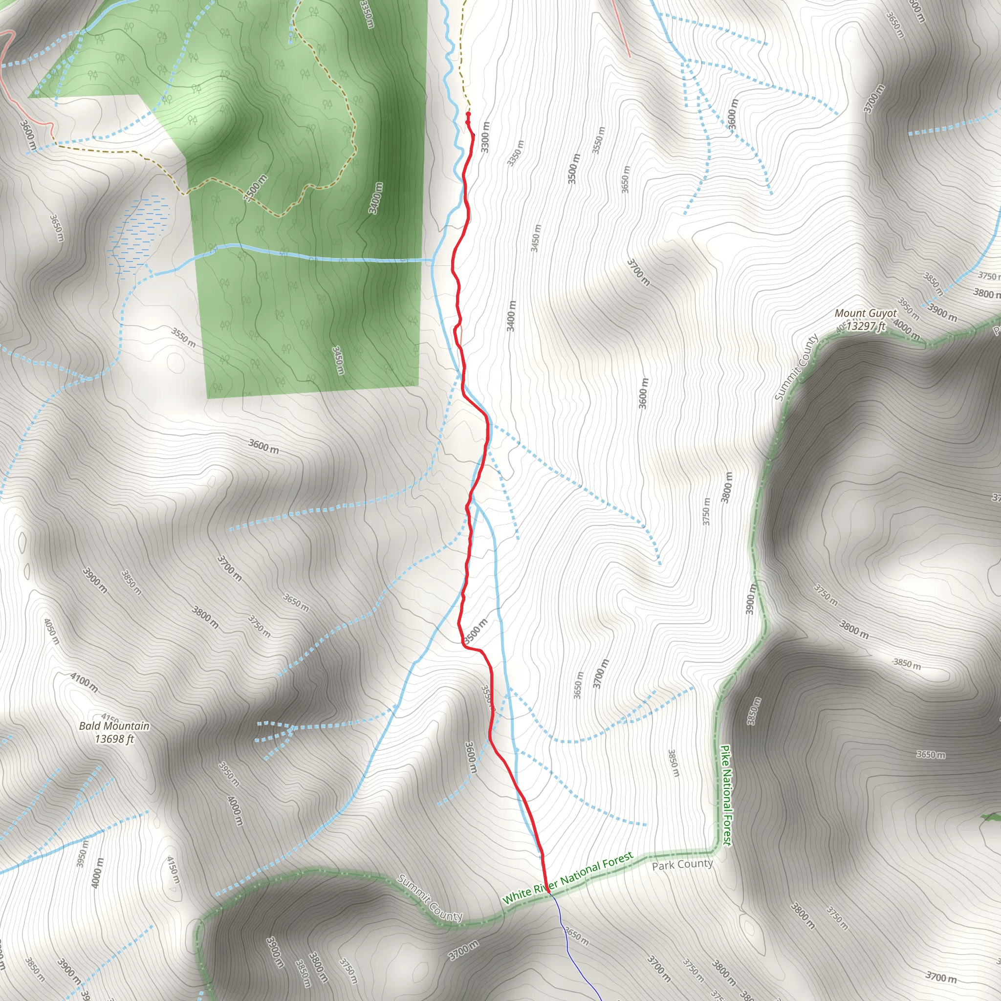 French Pass via French Gulch Trail mobile static map