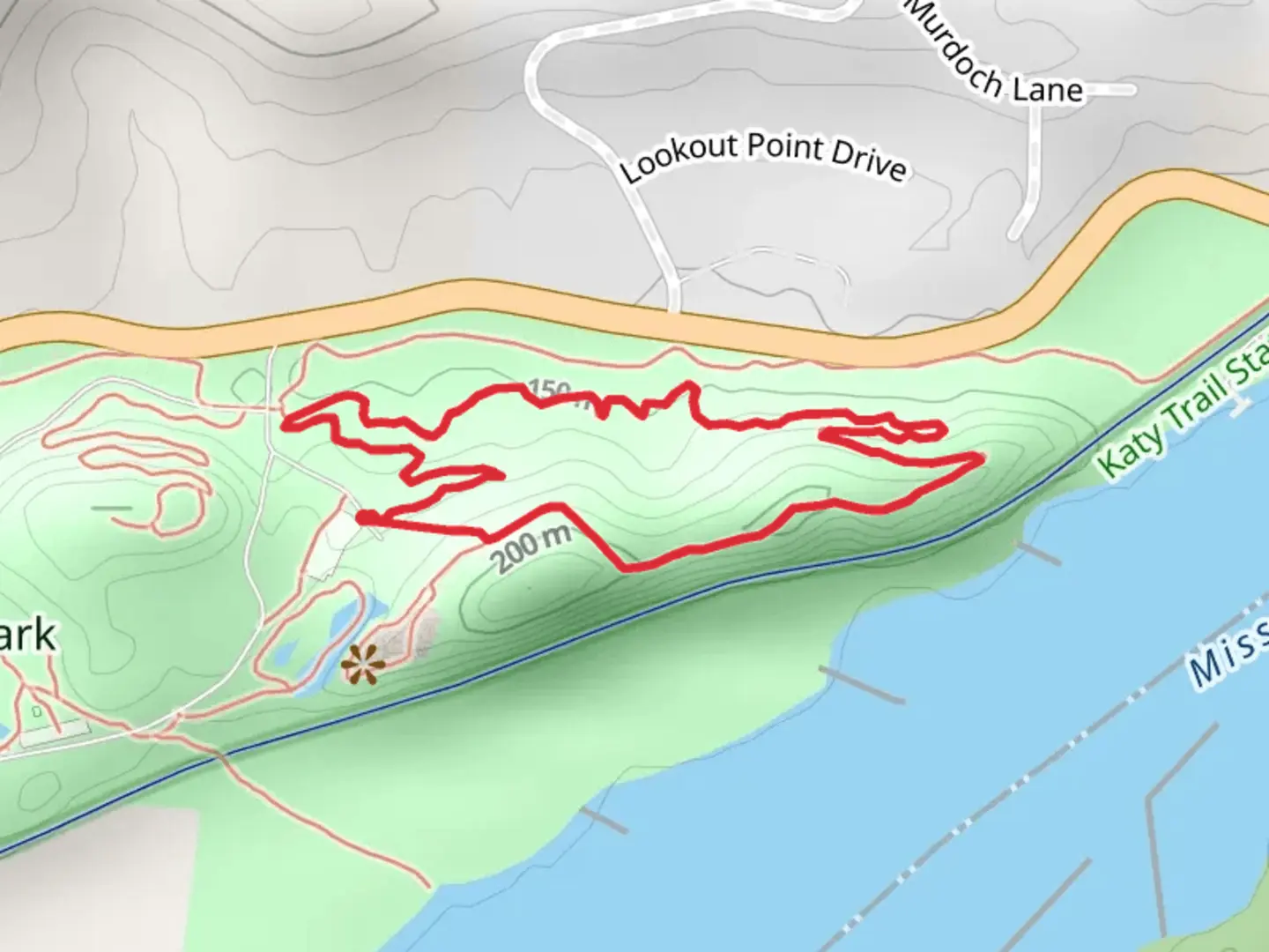 An image depicting the trail Hogsback Loop Trail and its surrounding area.