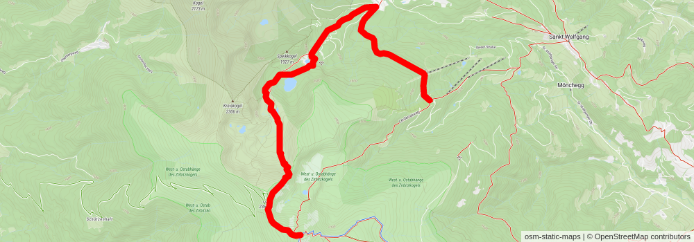 Sabathy-Rothaidenhütte-Zirbitzkogel-Winterleitenhütte-Sabathy stage 2 Map
