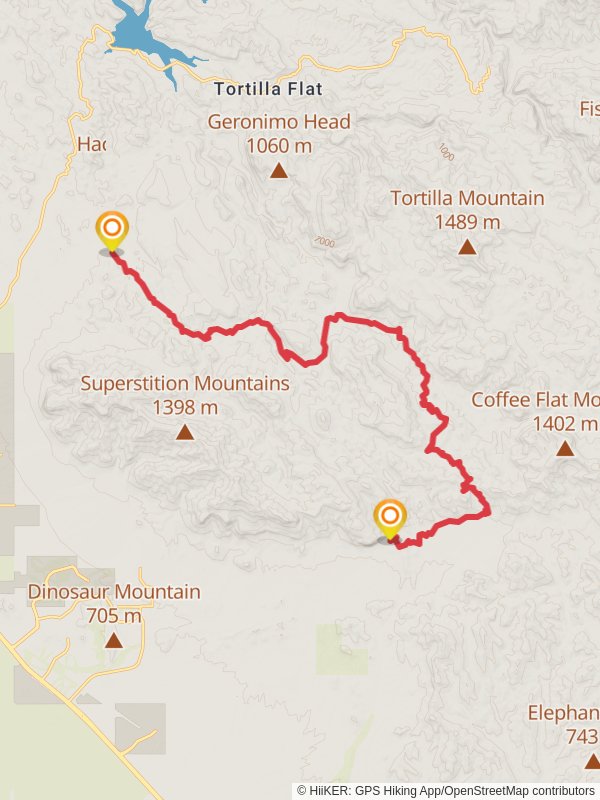 Dutchman Trail mobile static map