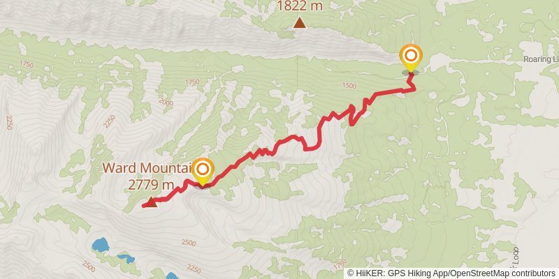 Ward Mountain Trail stage 2 Map