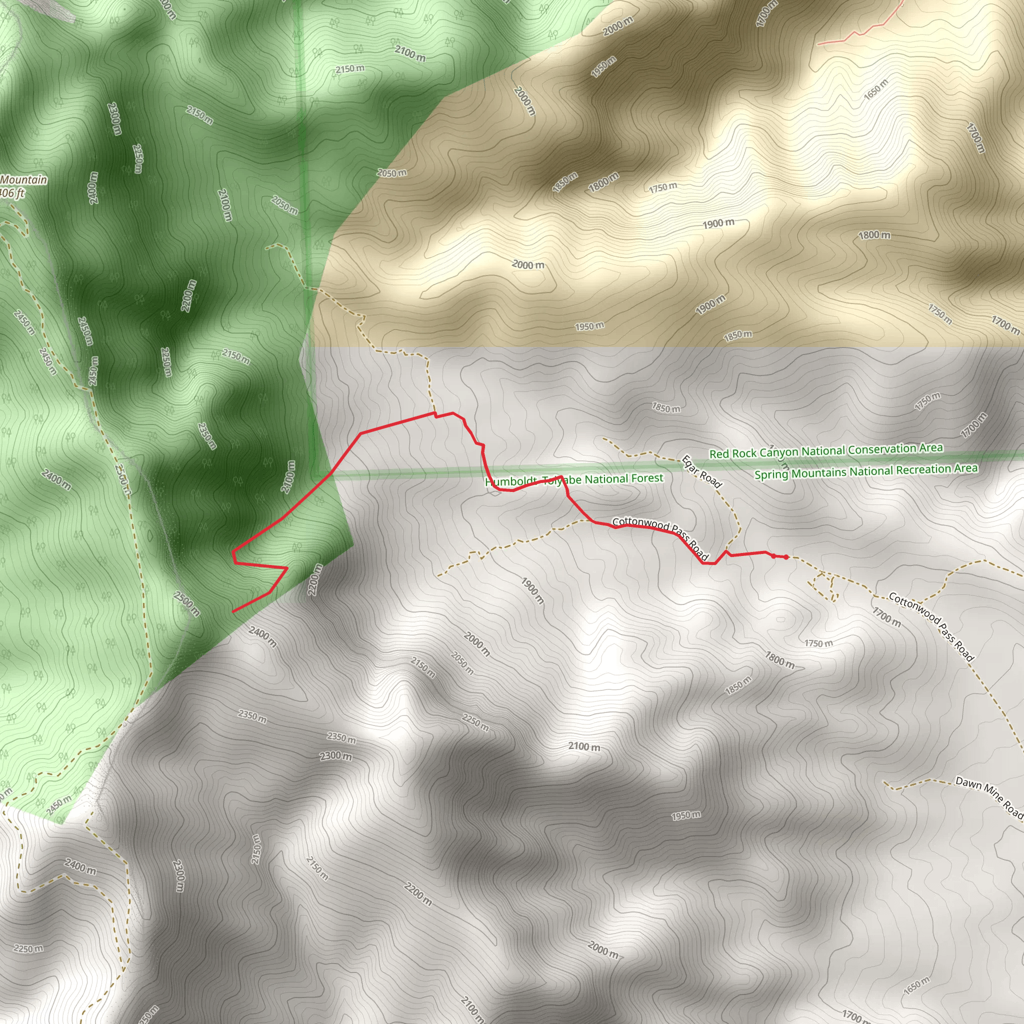Cottonwood Pass Road Walk mobile static map