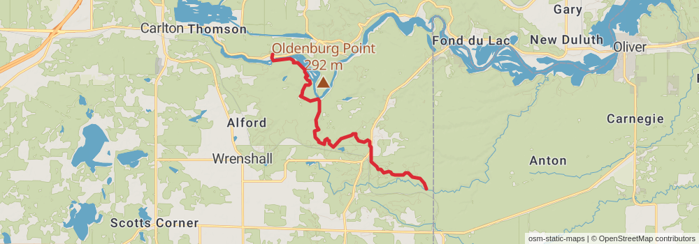 American Perimeter Trail - North Country Primary stage 139 Map