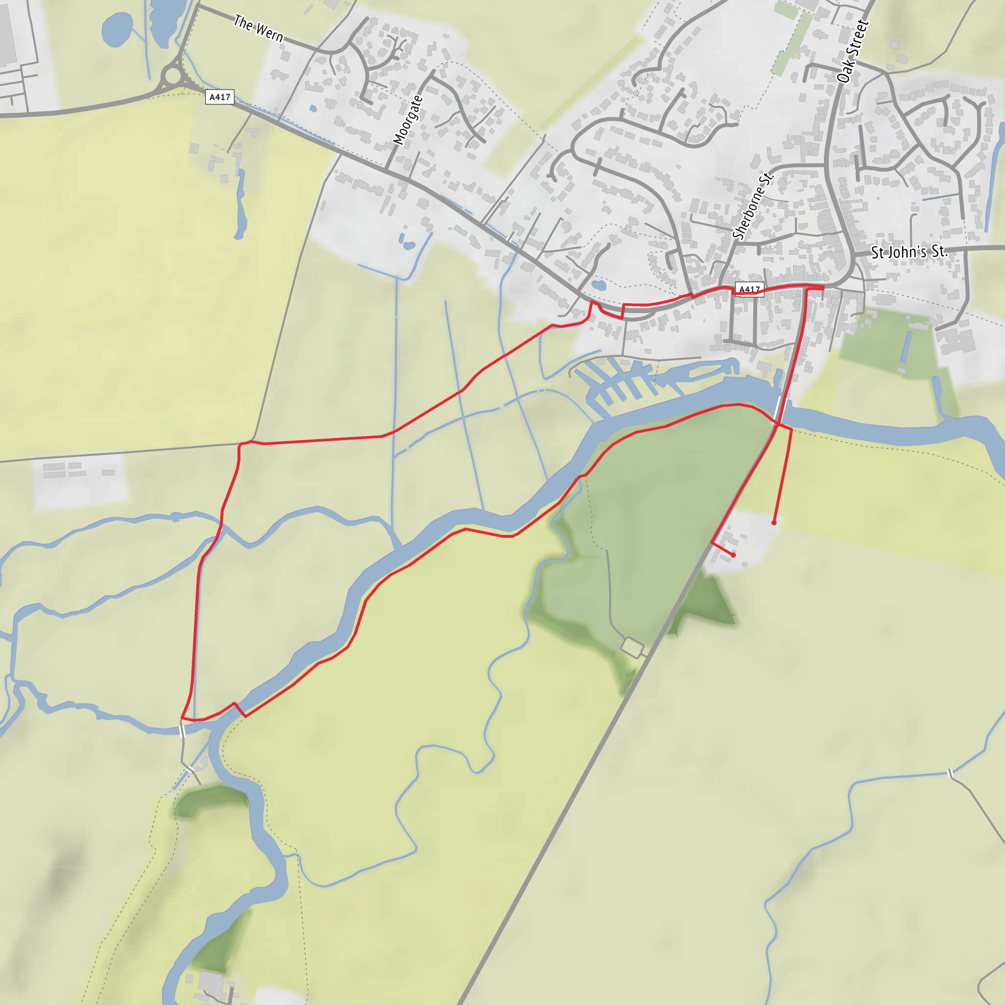 Lechlade Thames Hike mobile static map