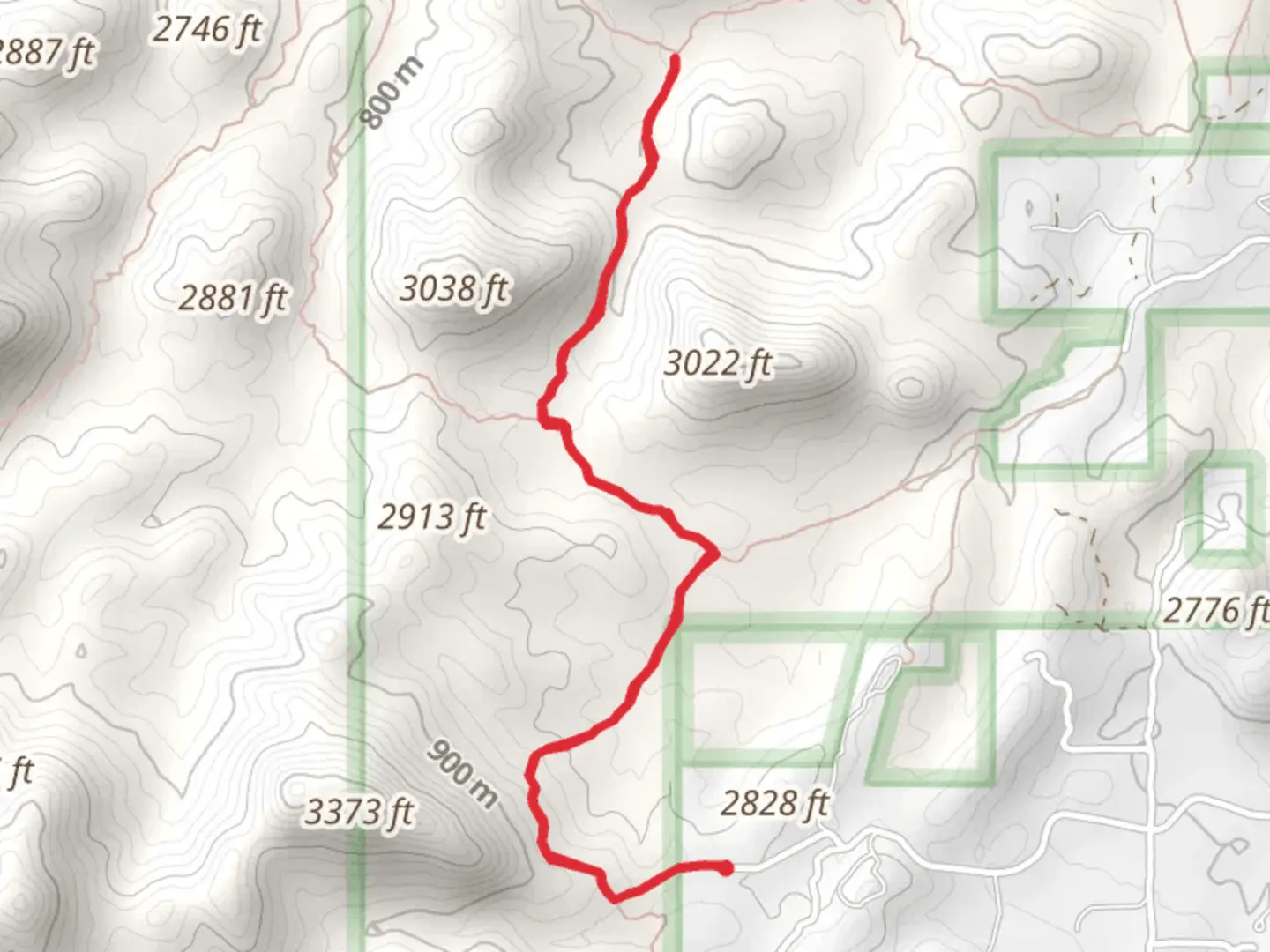 An image depicting the trail Thunderbird and Sweetwater Trail and its surrounding area.