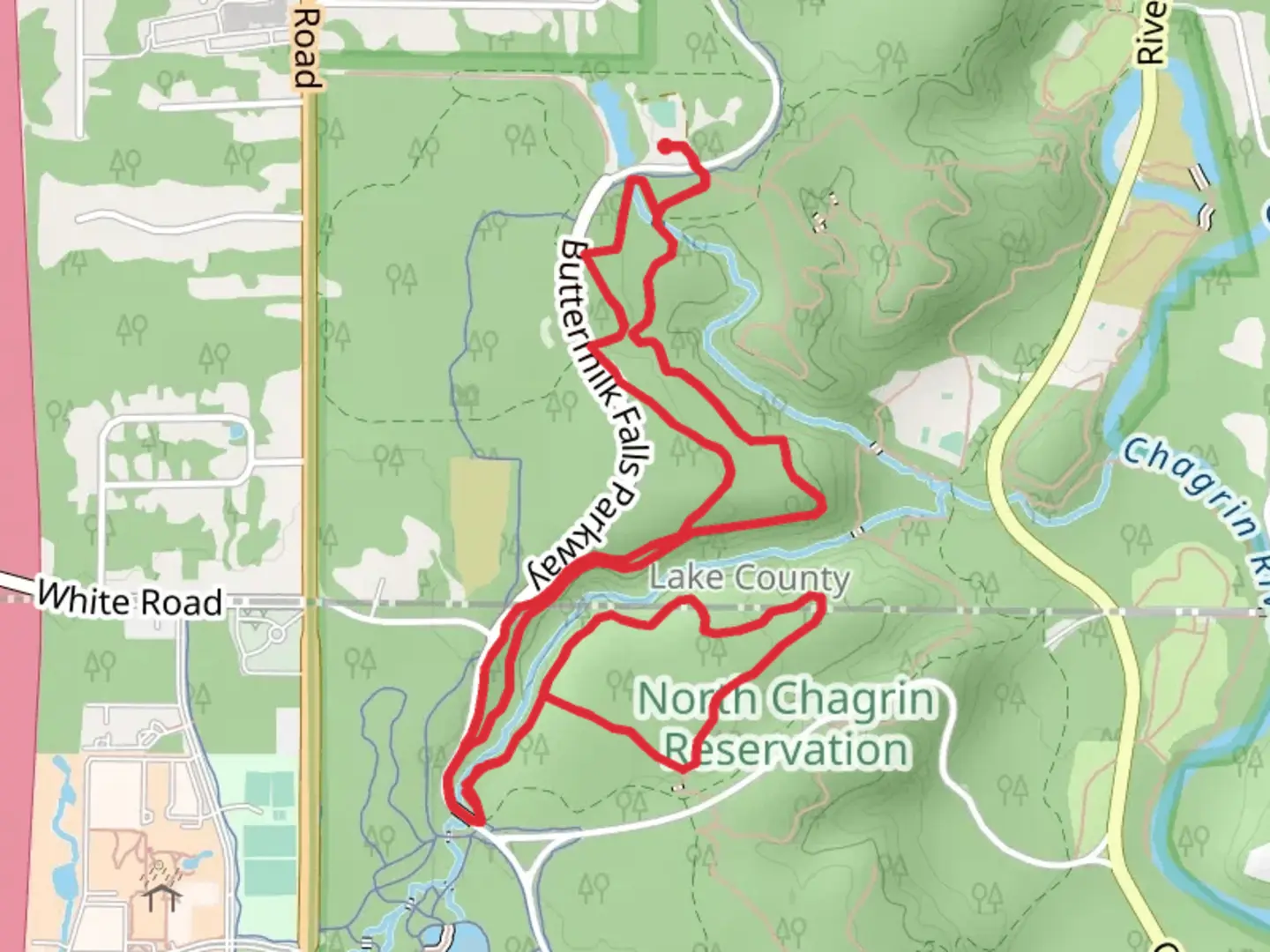 An image depicting the trail Hemlock - Hickory Fox Loop Trail and its surrounding area.