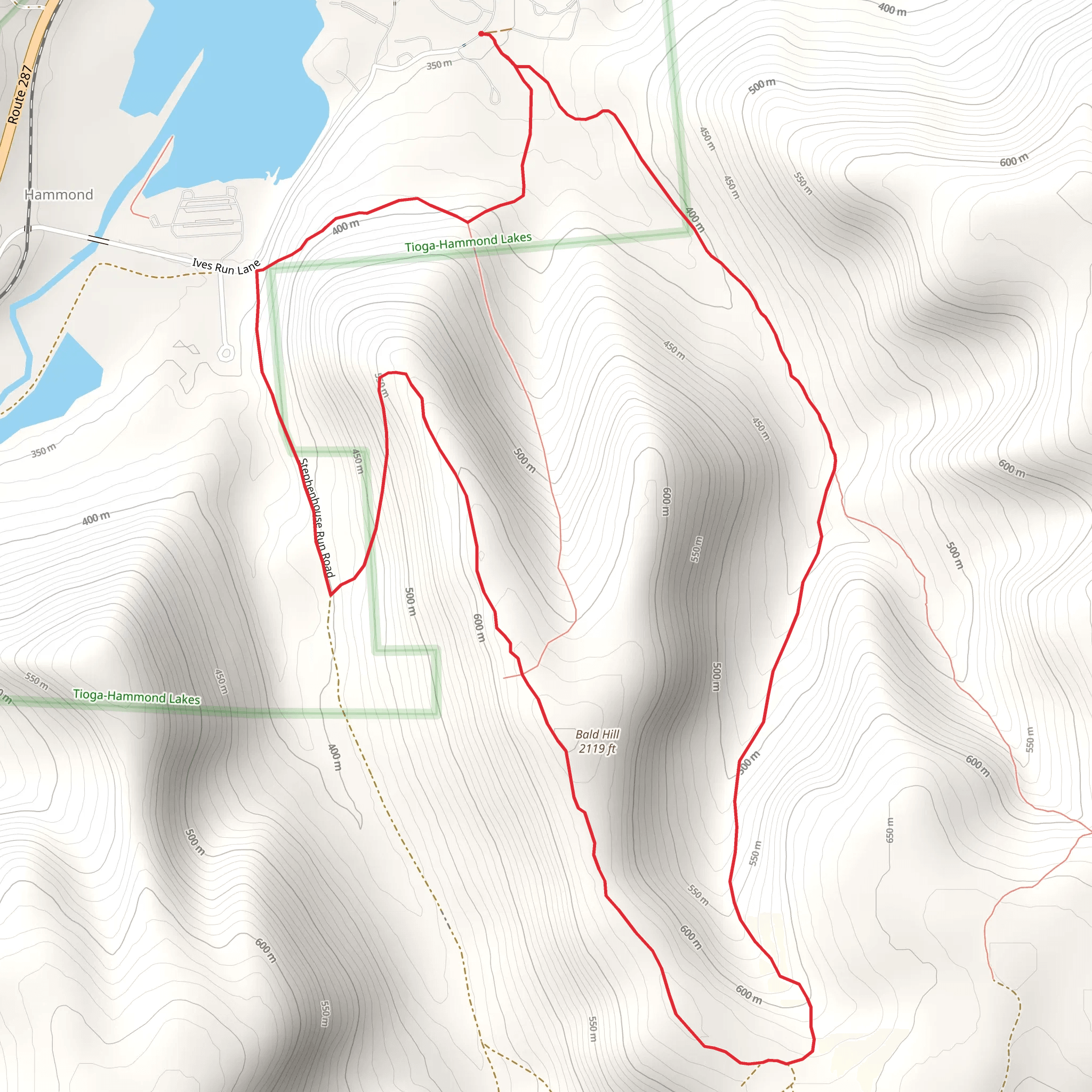 Bald Hill Loop via C Lynn Keller Trail mobile static map
