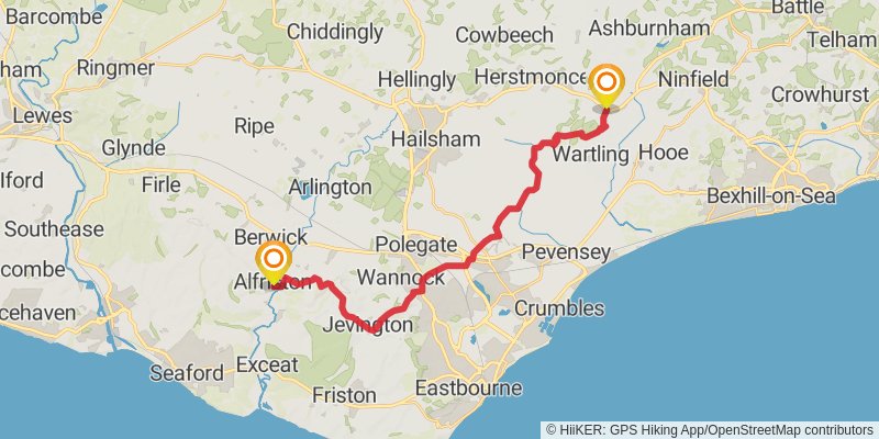 Plymouth to Dover Walk stage 33 Map